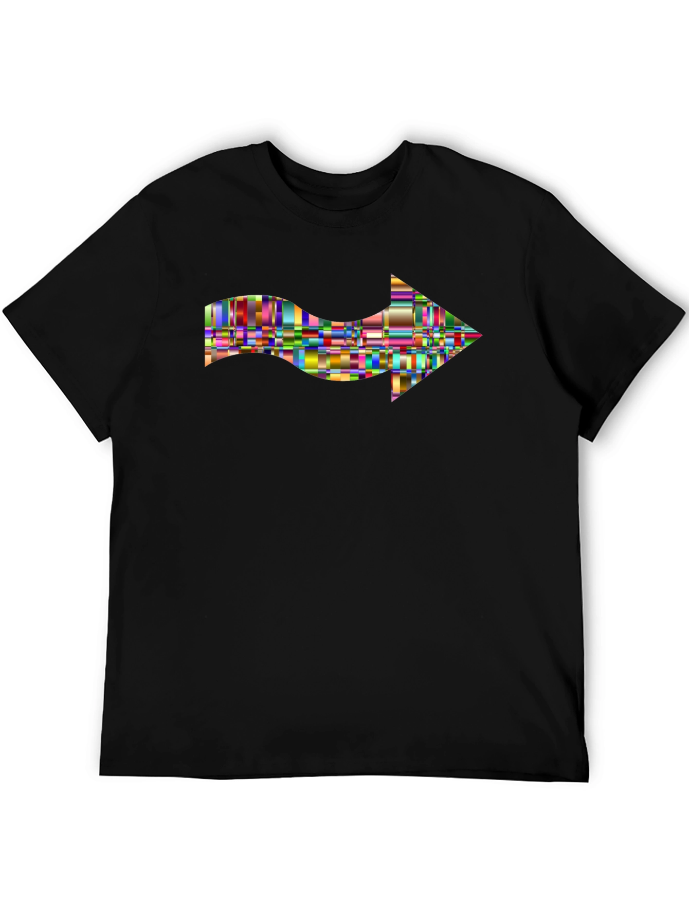 Black Abstract Arrow T-Shirt - Modern Graphic Tee view 5