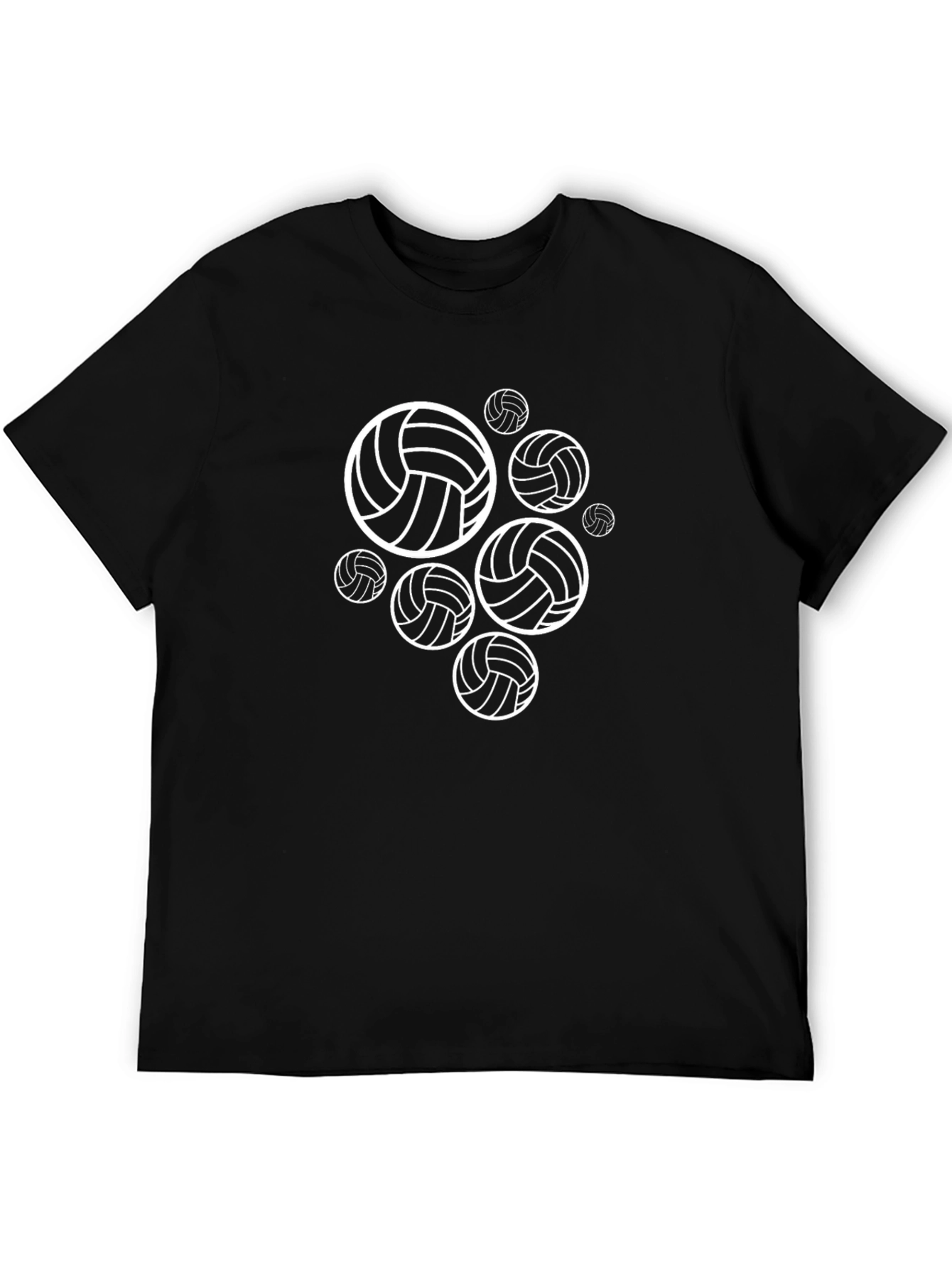 Black Volleyball Graphic Tee - Black view 5