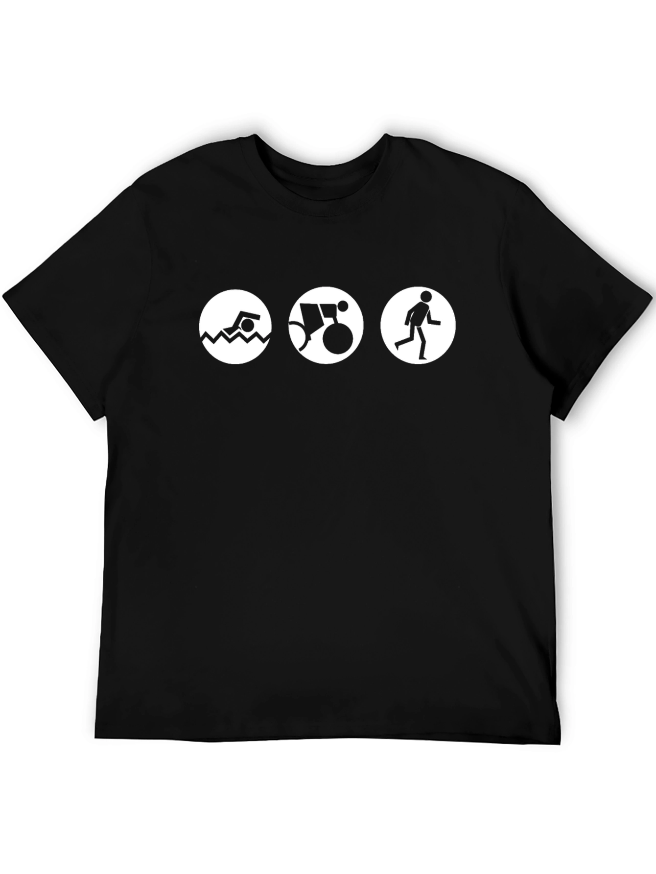Black Triathlon T-Shirt: Swim, Bike, Run in Style! view 5