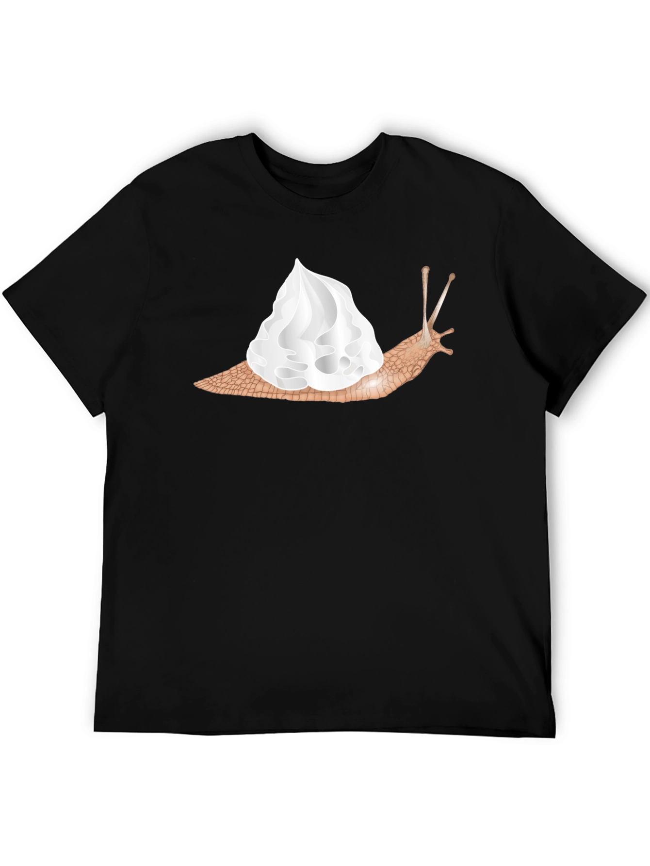 Black Snail Whipped Cream Graphic Tee - Unique Fashion view 5
