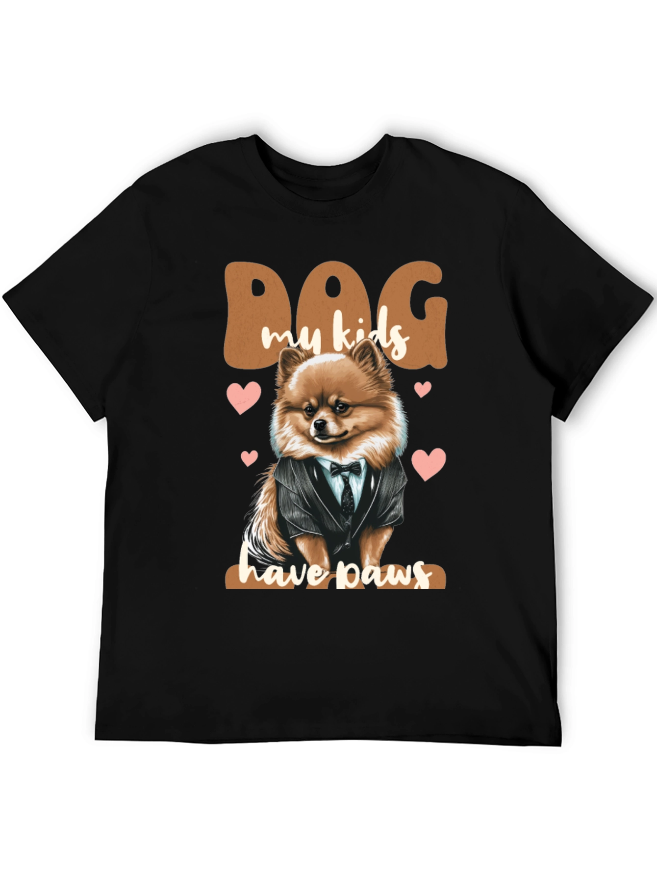 Black Dog My Kids Have Paws T-Shirt view 5