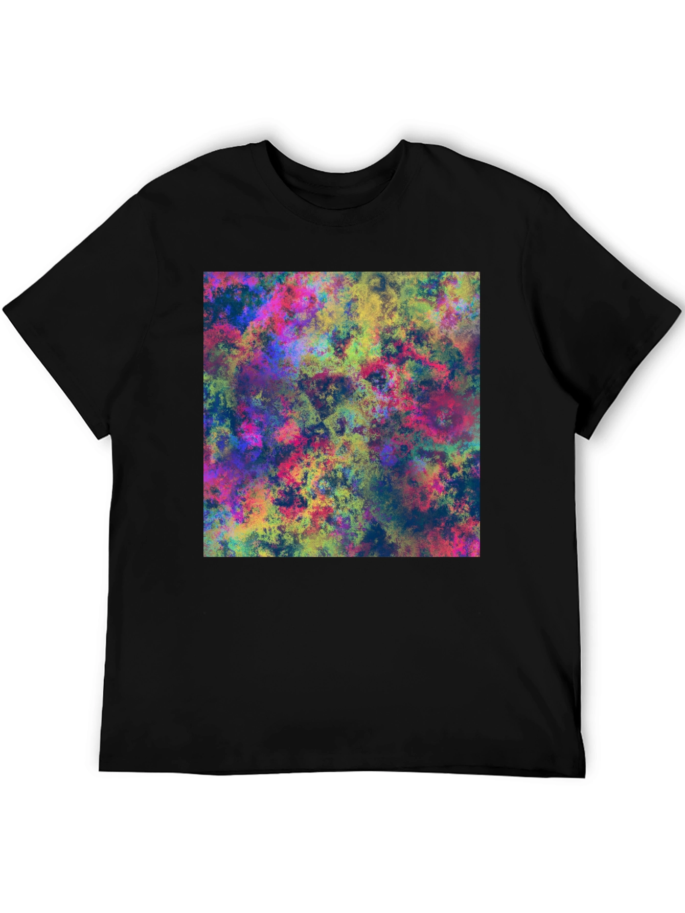 Black Abstract Art Print Black T-Shirt view 5