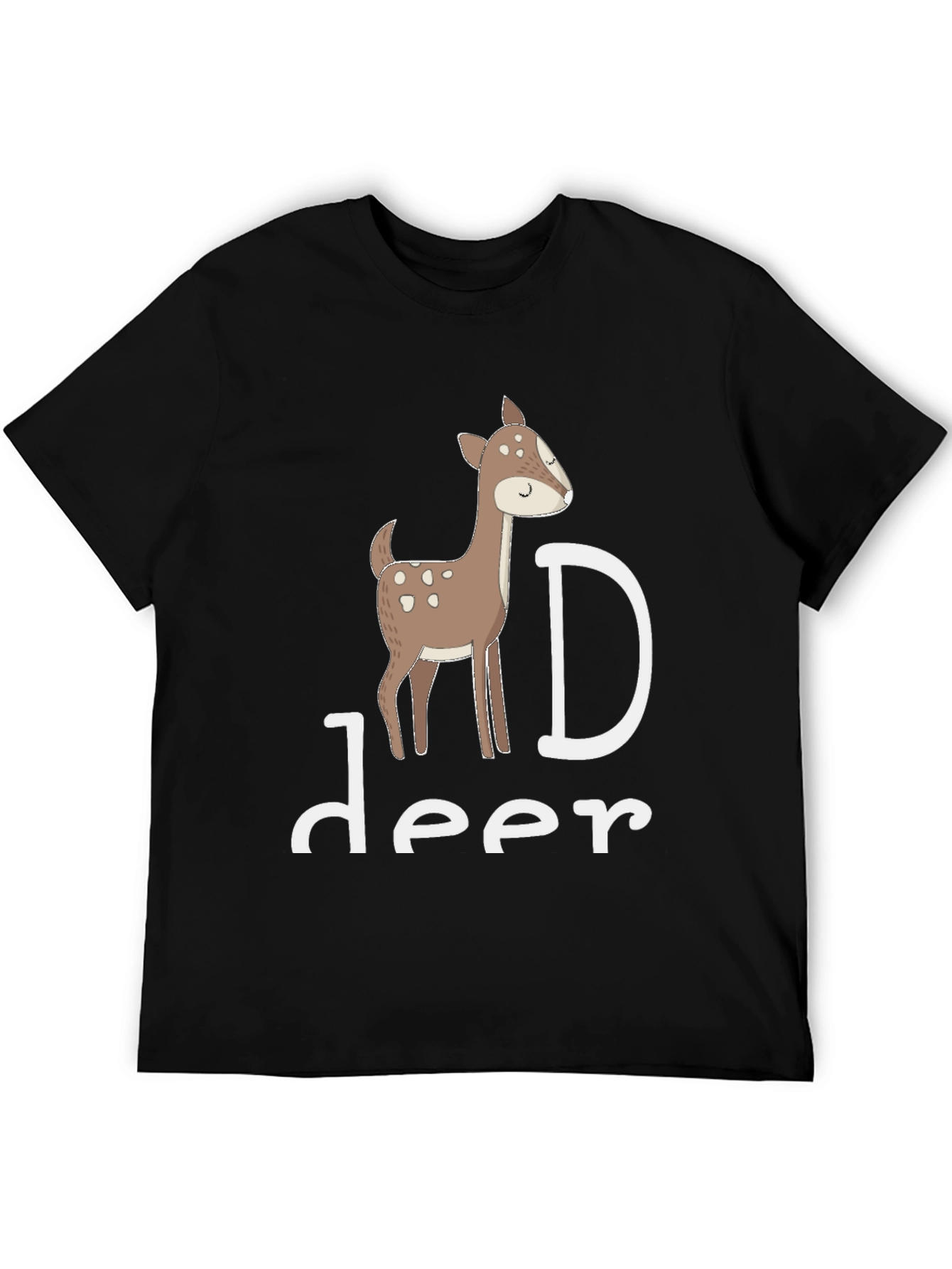 Black Deer Graphic Tee - Fun Animal Design view 5