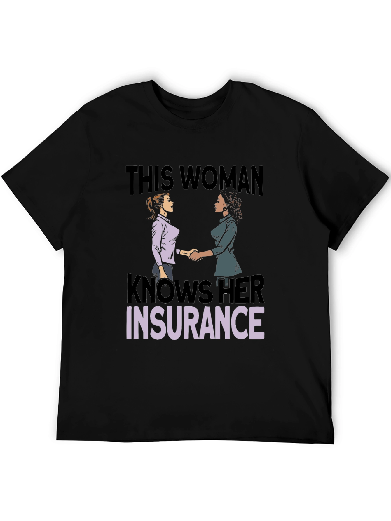 Black Knows Her Insurance T-Shirt view 5