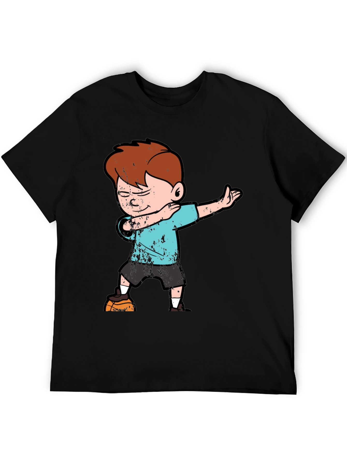 Black Boy Dabbing on Black T-Shirt view 5