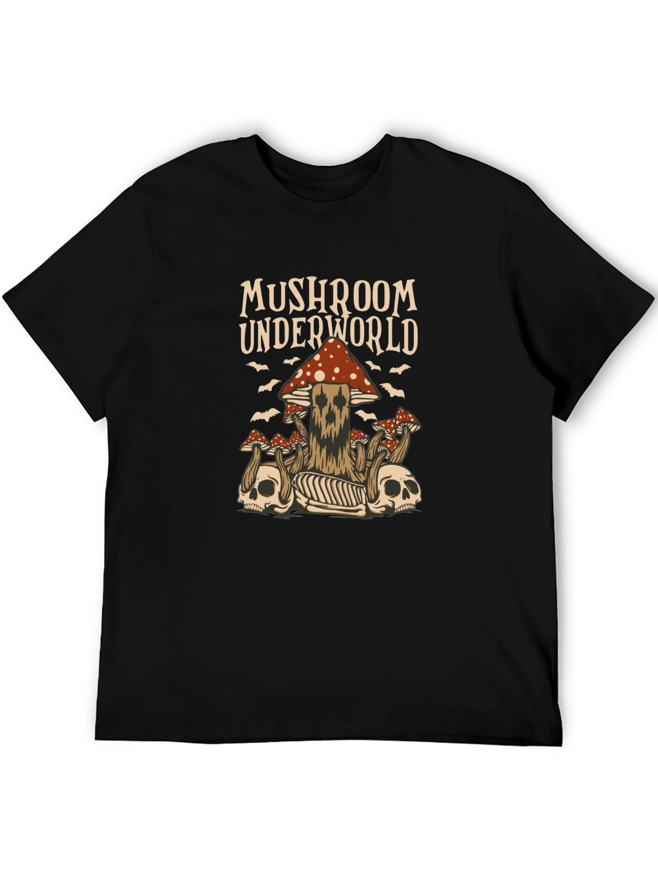 Black Mushroom Underworld Graphic Tee view 5