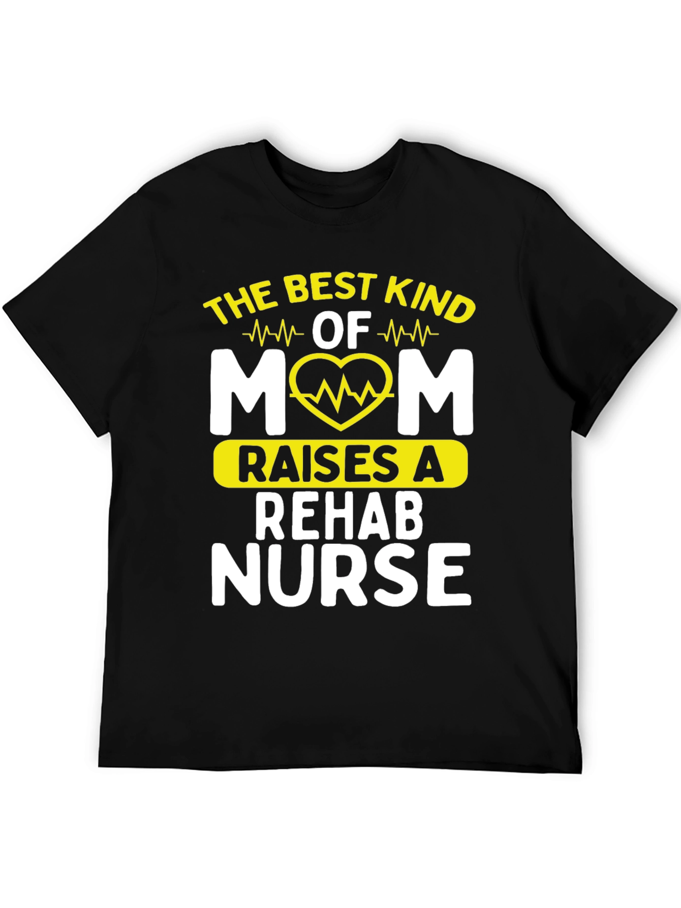 Black Best Kind of Mom Rehab Nurse T-Shirt view 5