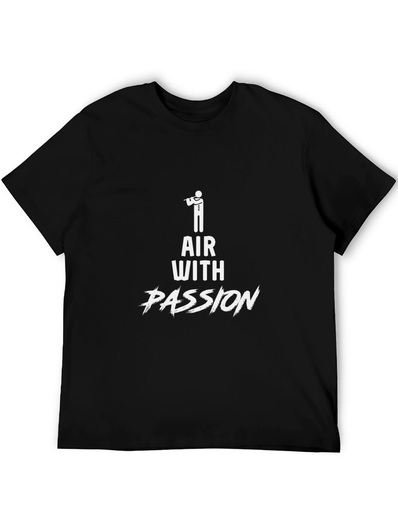 Black Air With Passion Black Graphic Tee view 5