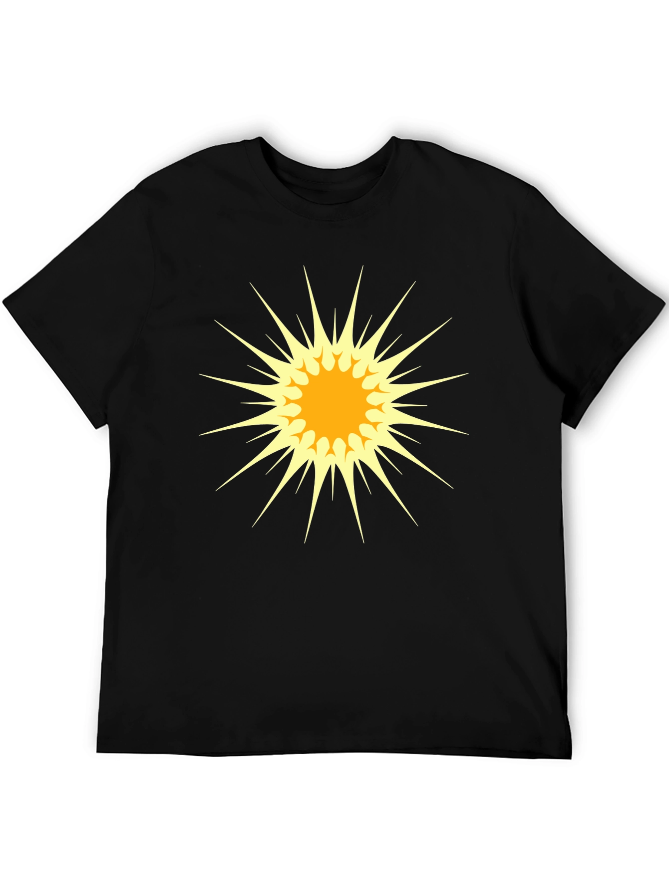 Black Exploding Star Graphic Tee - Cool Casual Comfort view 5