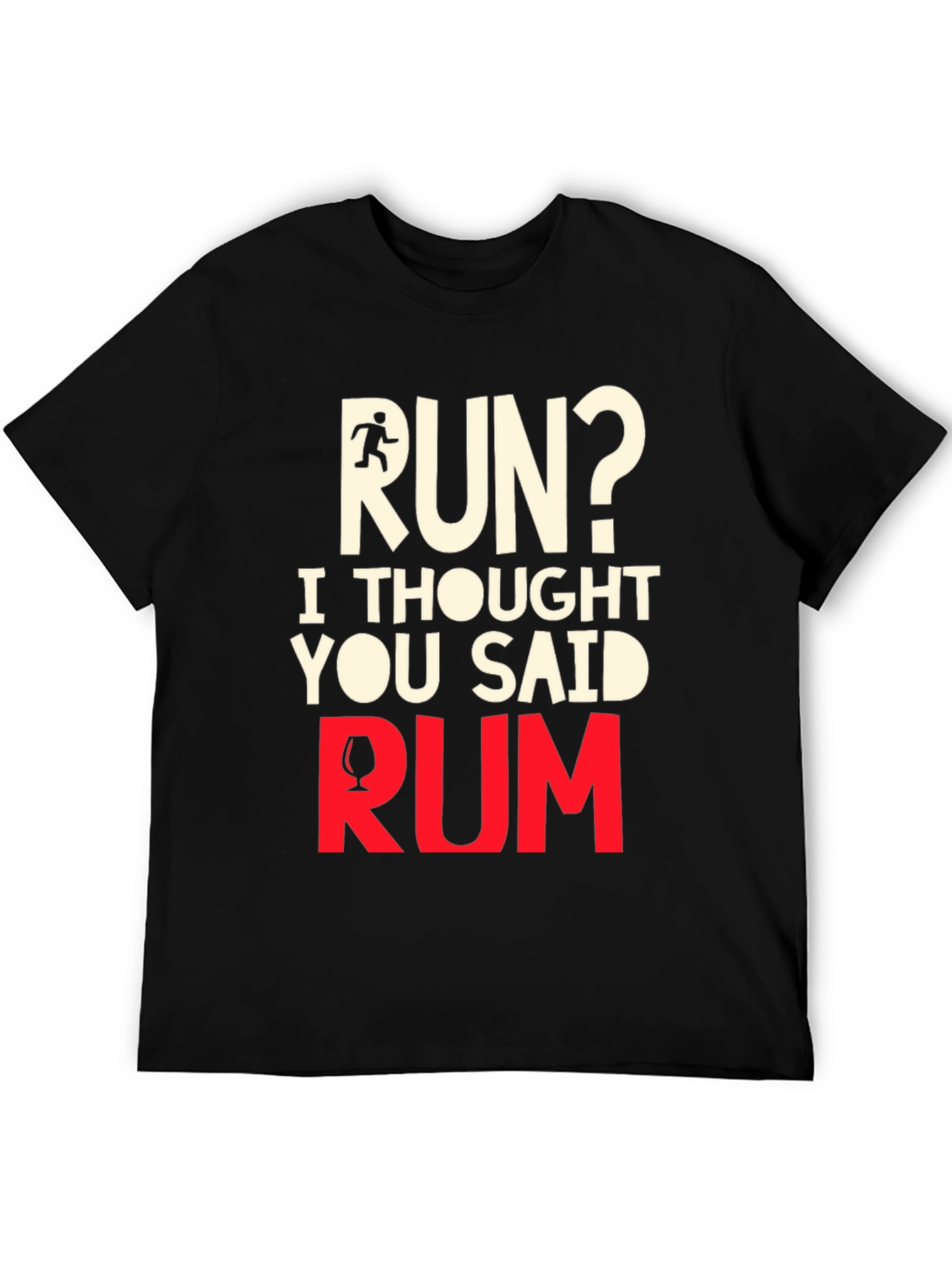Black Funny Run Rum T-Shirt view 5