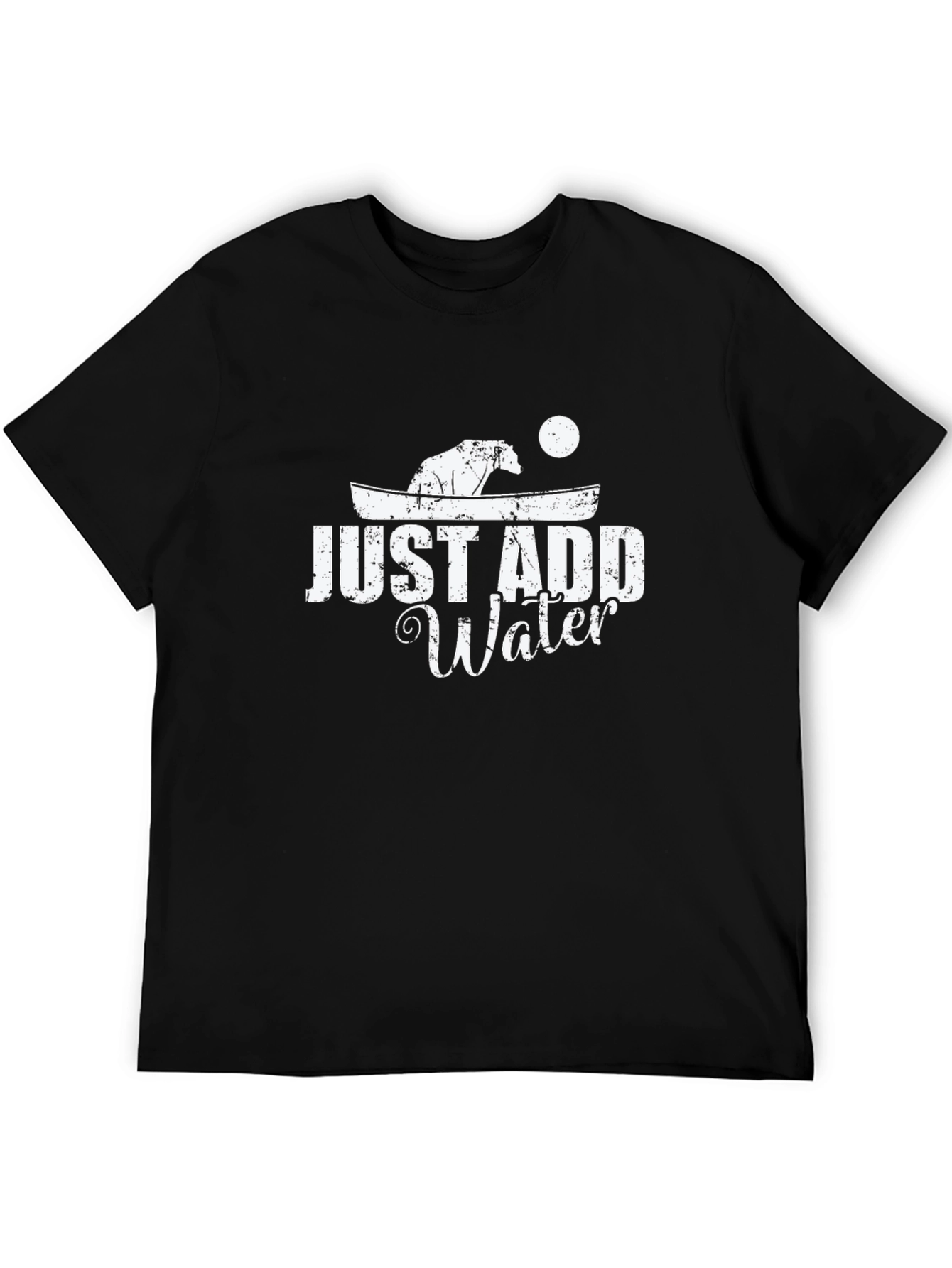 Black Just Add Water Bear Canoe Graphic Tee view 5