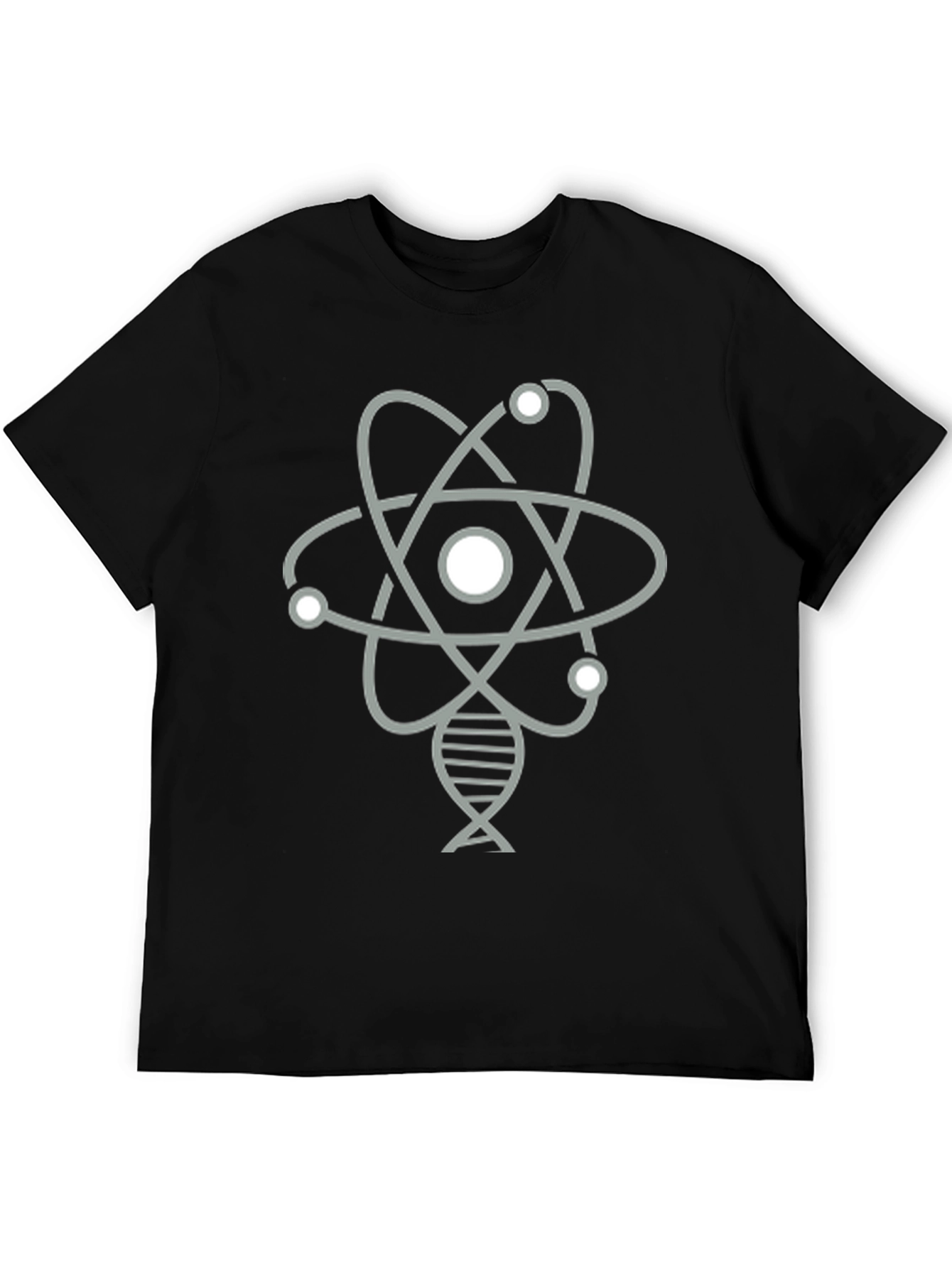 Black Science Atom & DNA Graphic T-Shirt - Black view 5