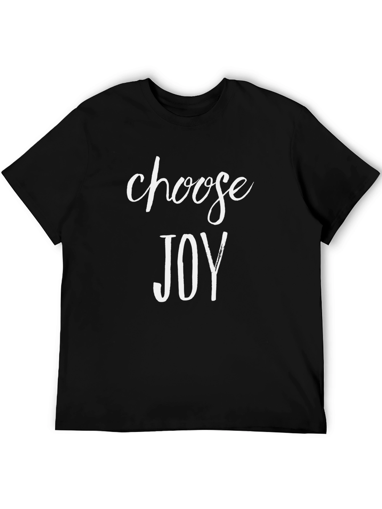 Black Choose Joy Black T-Shirt: Inspirational Graphic Tee view 5