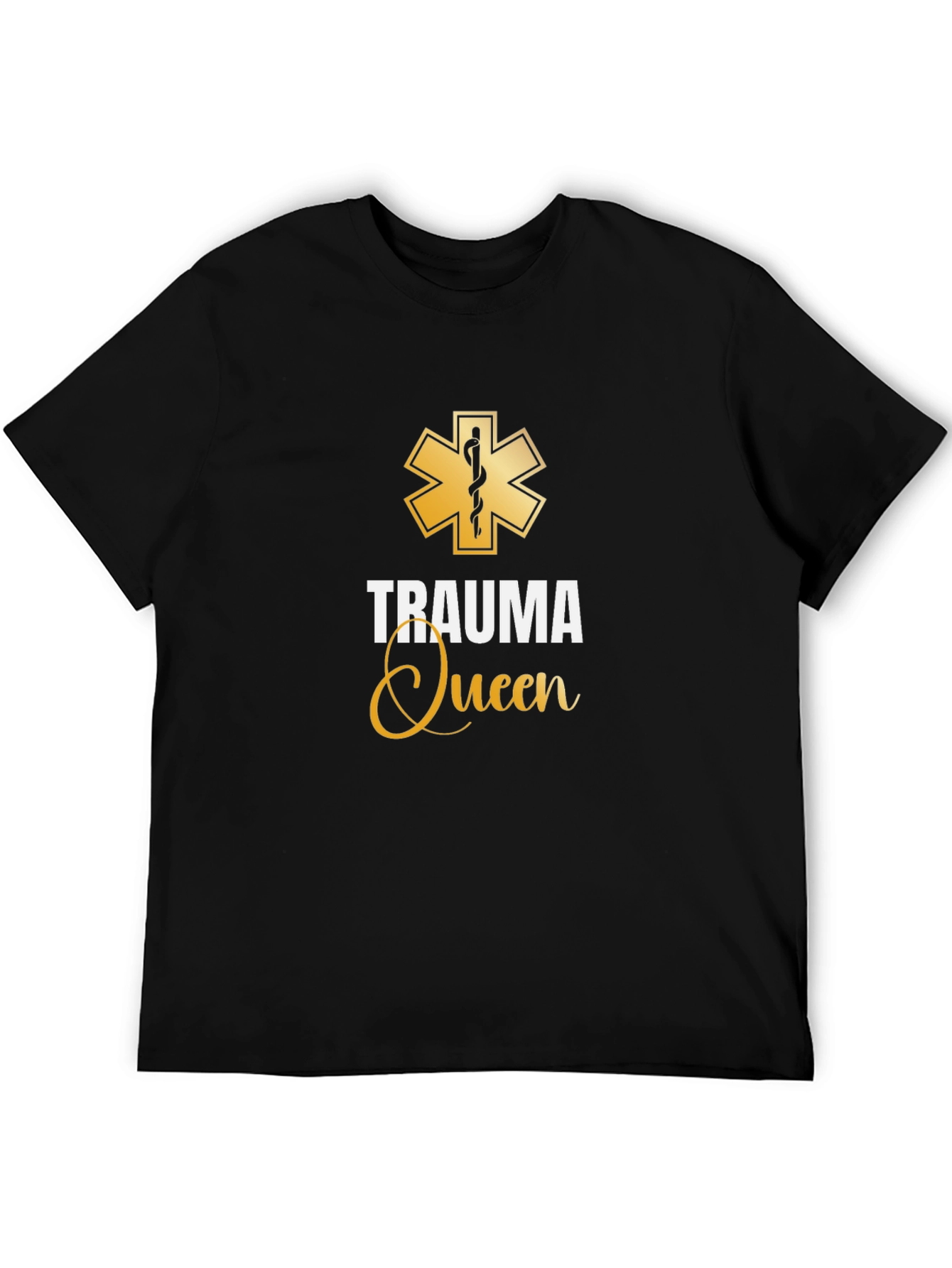 Black Trauma Queen Graphic T-Shirt - EMT Medical Tee view 5