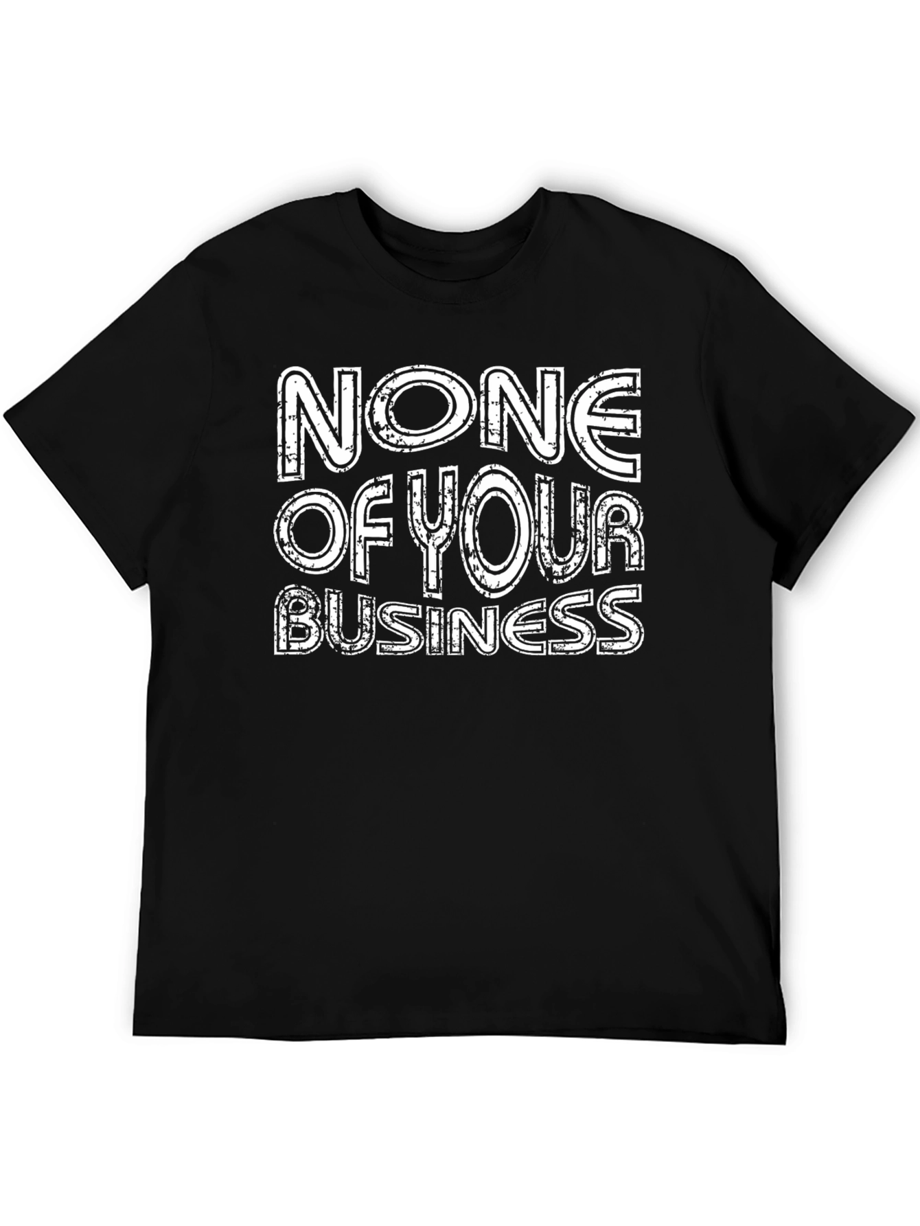 Black None Of Your Business Graphic Tee view 5