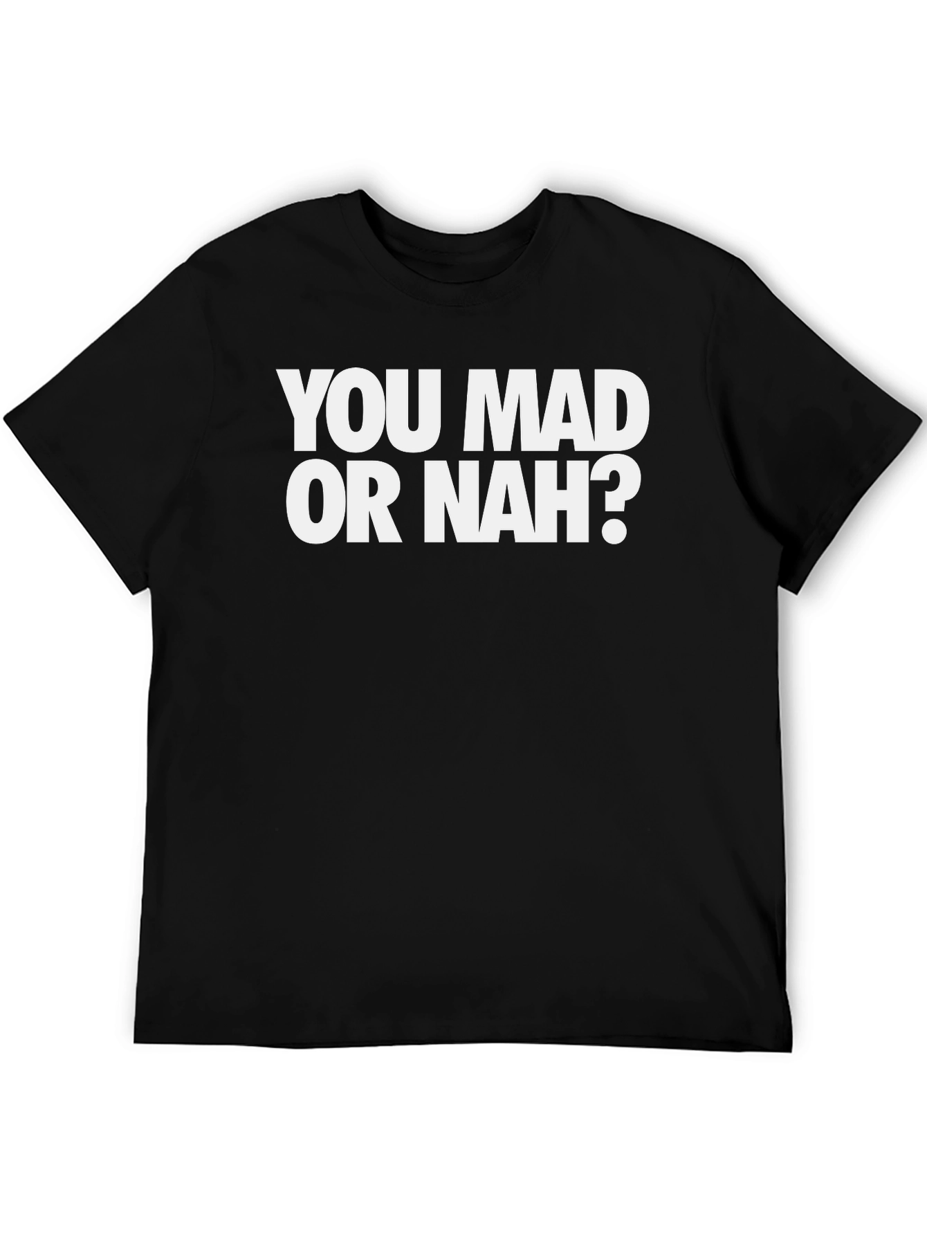Black You Mad Or Nah? Novelty Graphic T-Shirt view 5