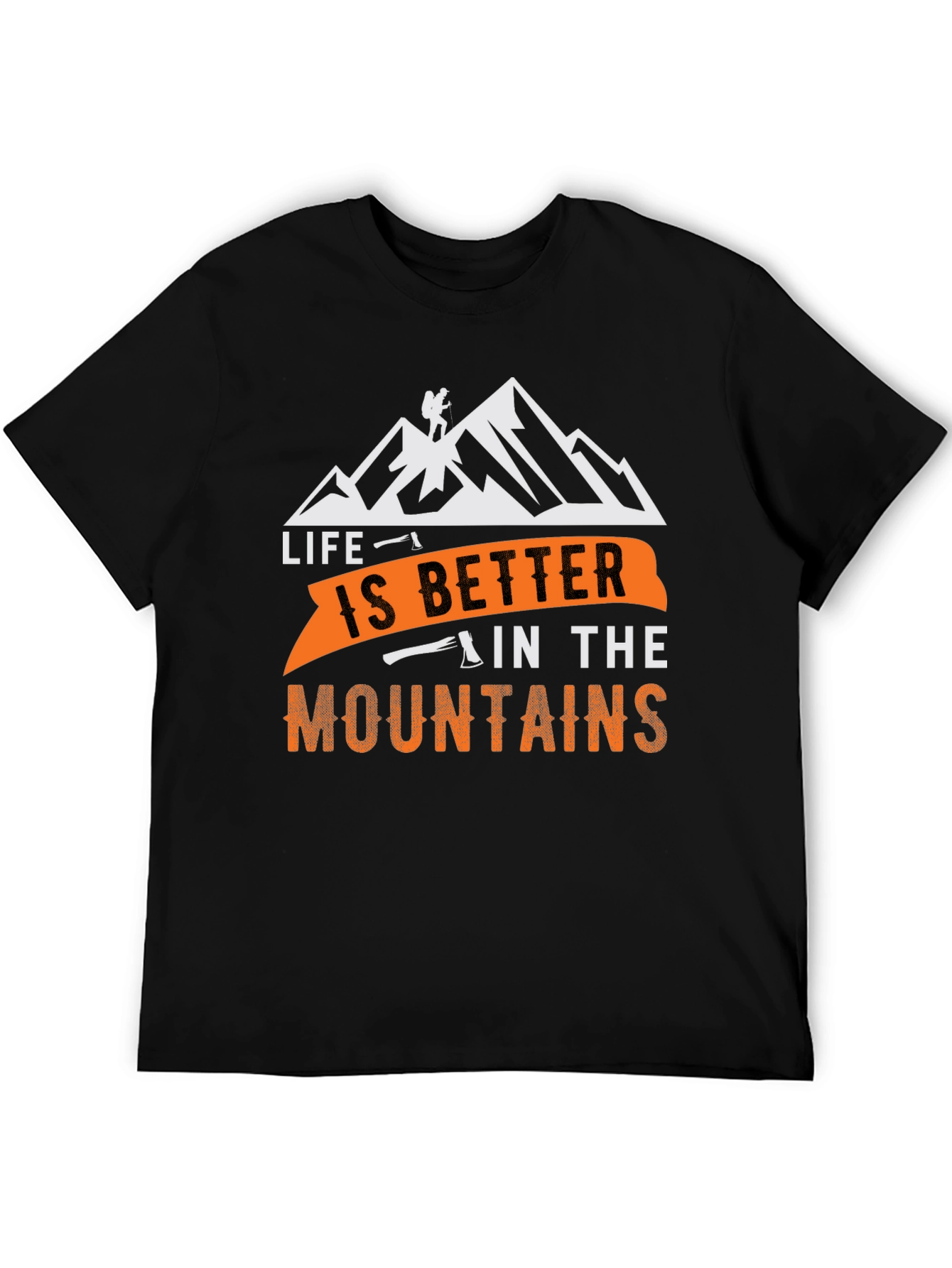 Black Life is Better in the Mountains Black T-Shirt view 5