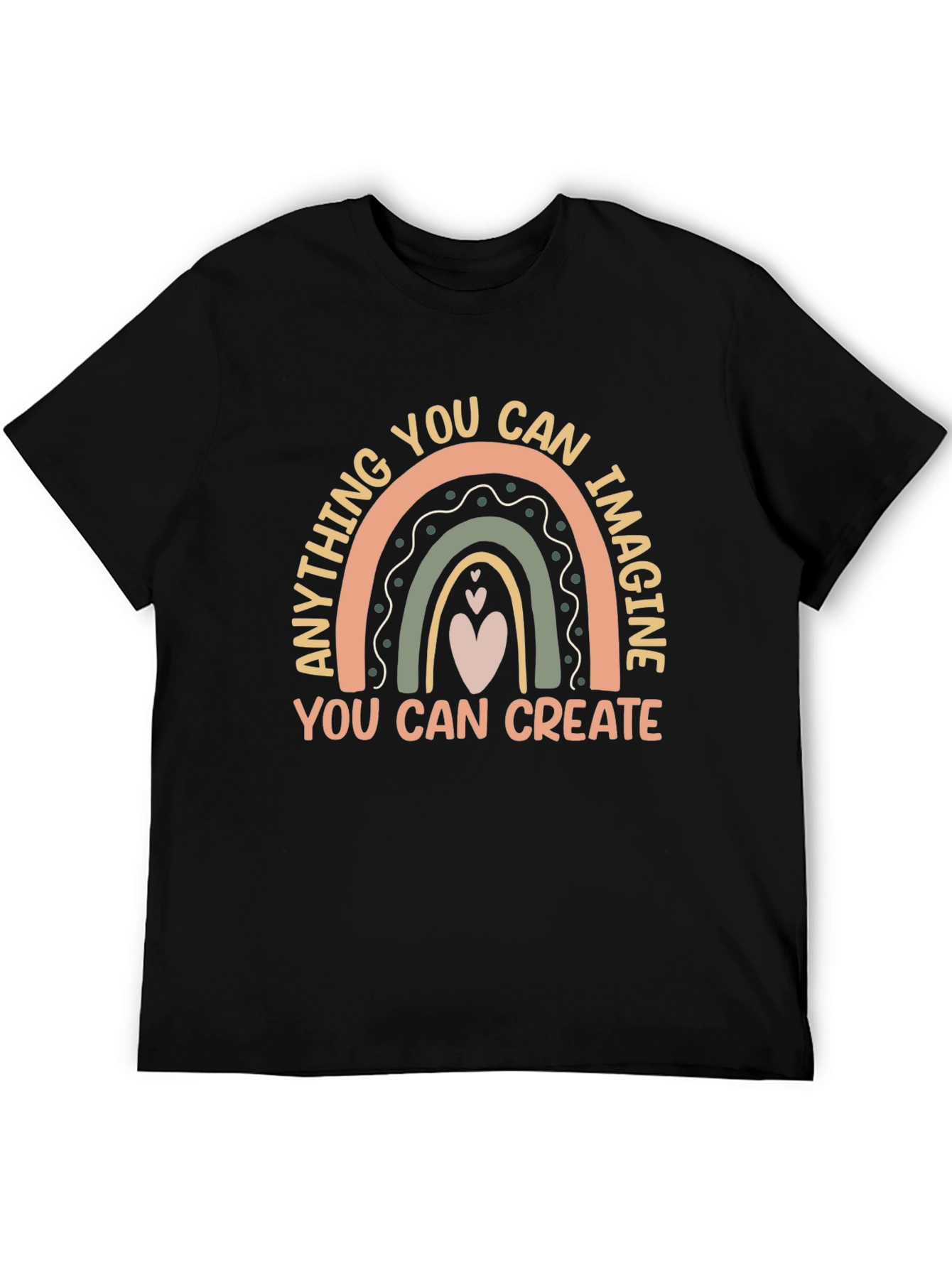 Black Inspirational Rainbow Graphic Tee view 5