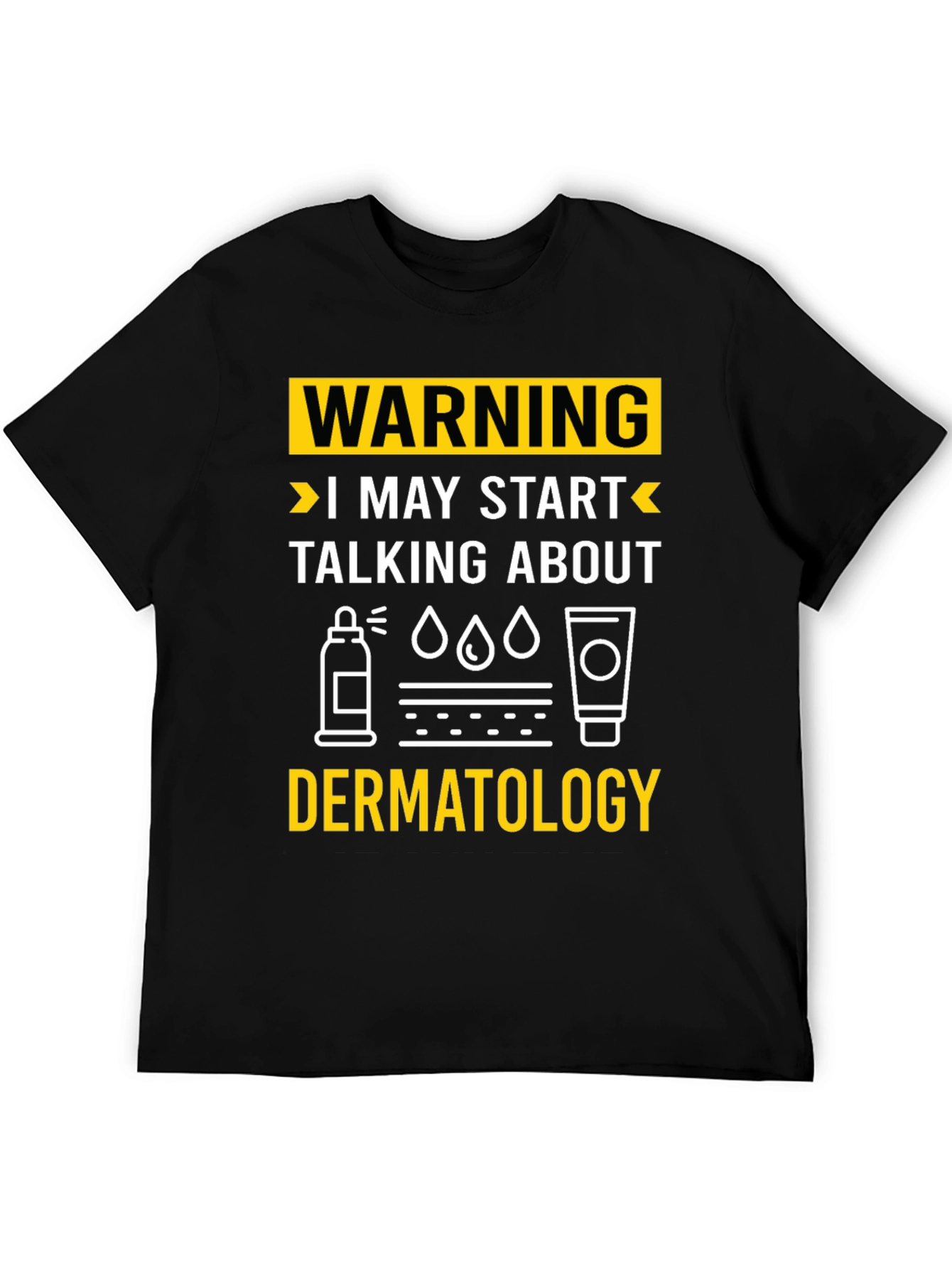Black Warning Dermatology T-Shirt view 5