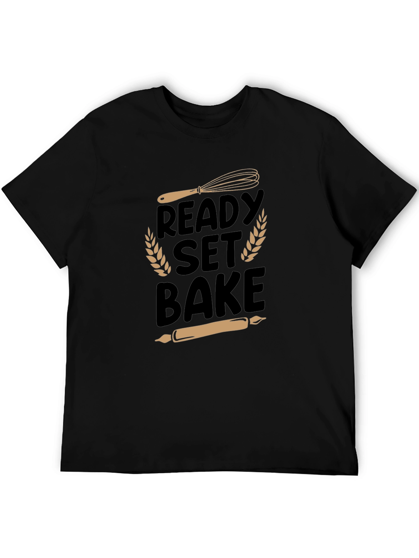Black Ready Set Bake T-Shirt - Baking Enthusiast Tee view 5