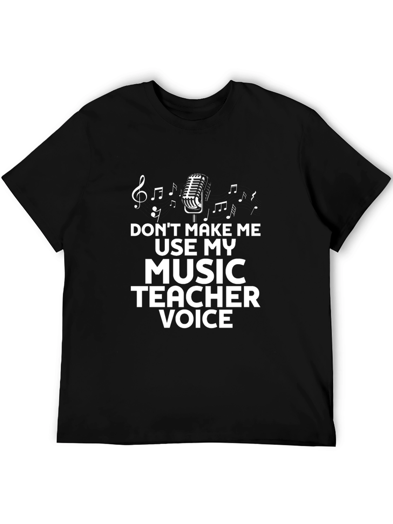 Black Music Teacher Voice T-Shirt - Funny Musician Tee view 5