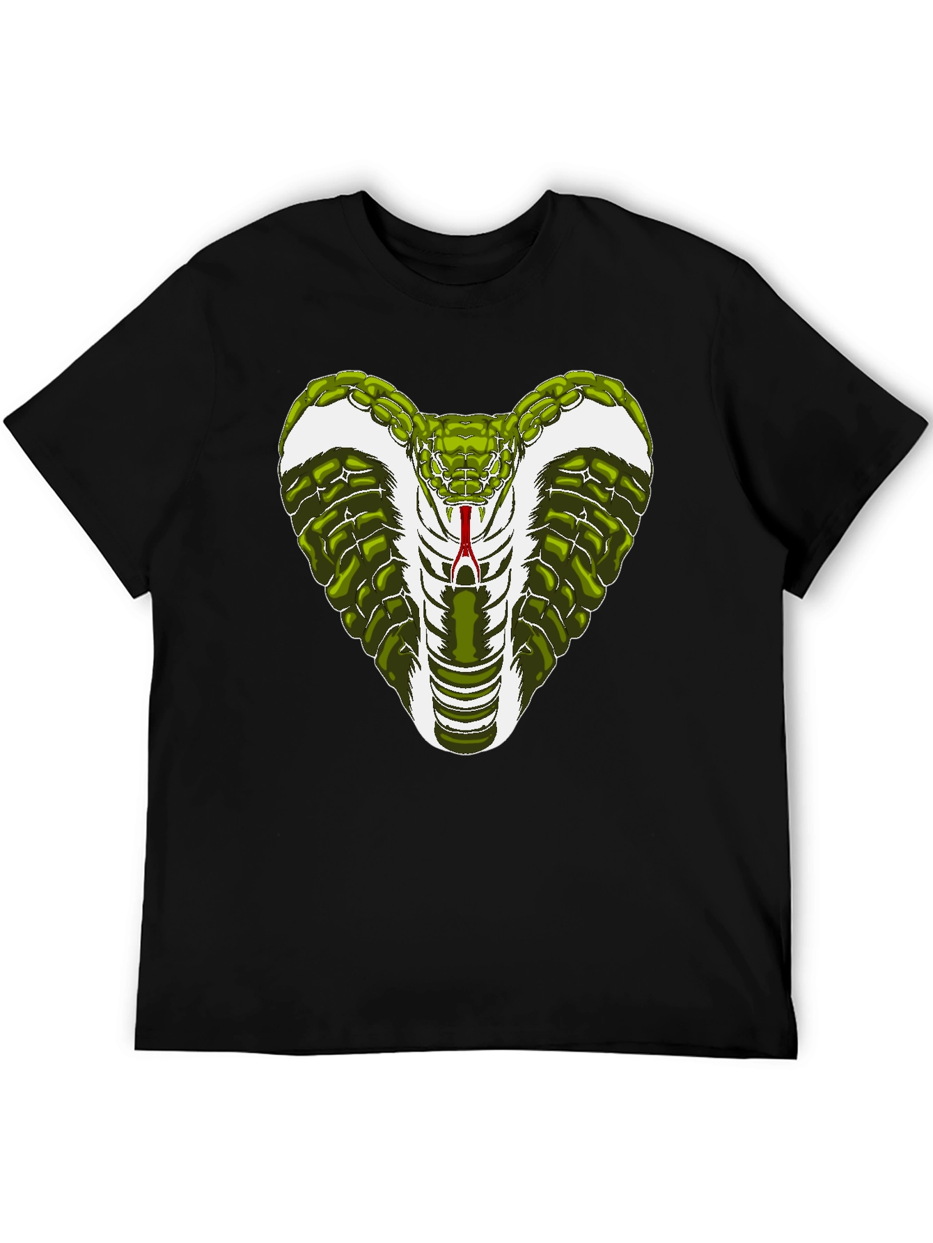Black Cobra Snake Graphic T-Shirt - Men's Black Tee view 5