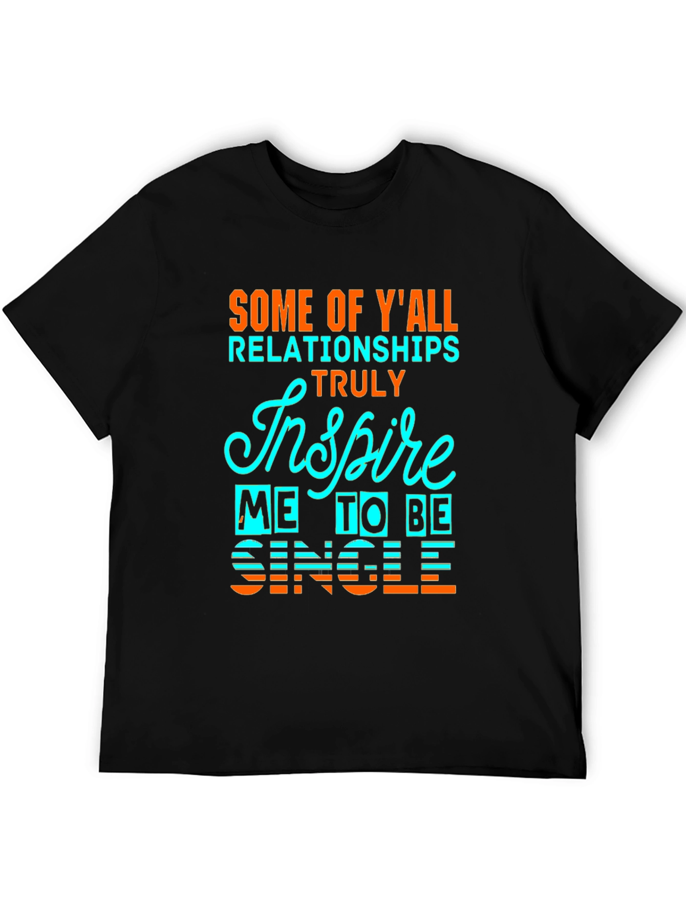 Black Inspire Me To Be Single Graphic Tee view 5