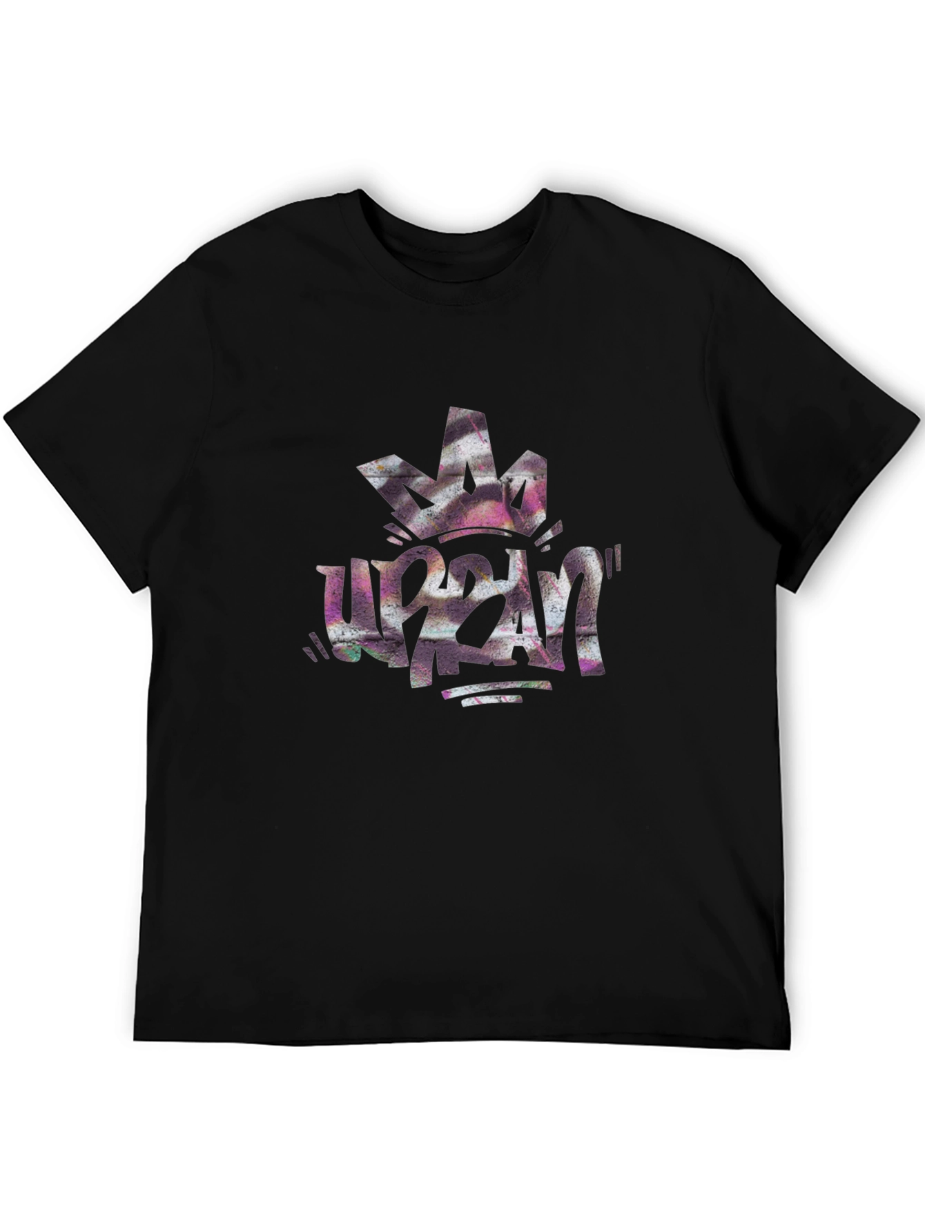 Black Urban Crown Graphic Black Tee view 5