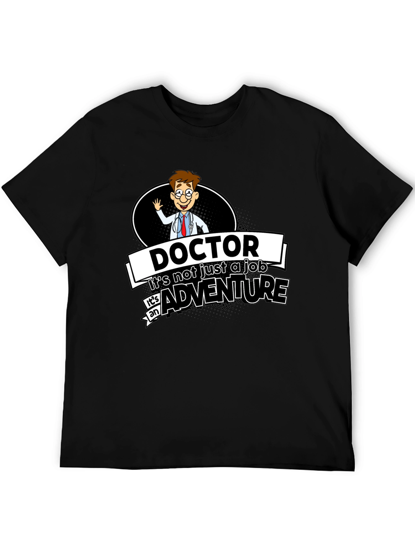 Black Doctor Adventure Black T-Shirt view 5