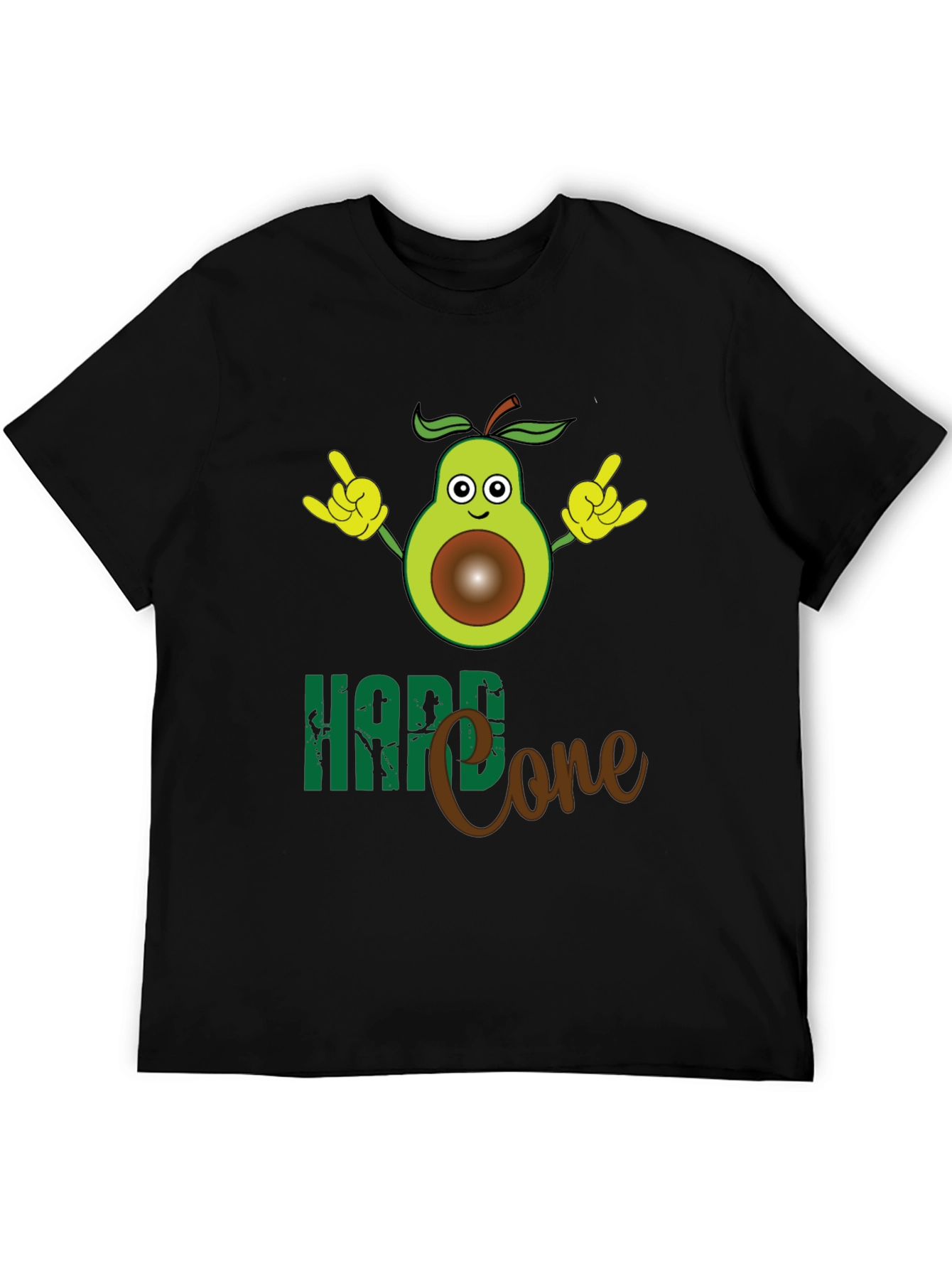 Black Hard Core Avocado T-Shirt view 5