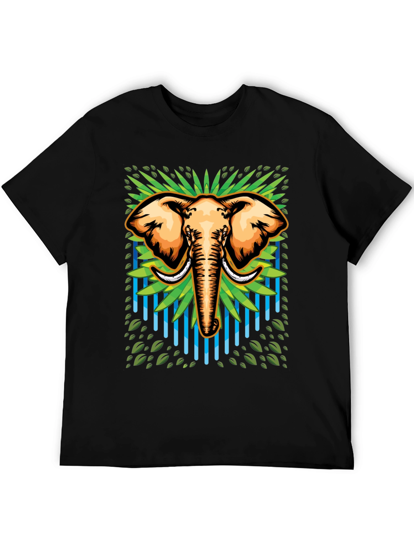 Black Elephant Graphic Tee - Cool Animal Design view 5