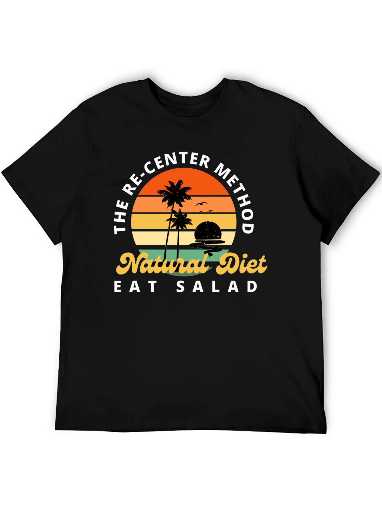 Black Re-Center Method Natural Diet T-Shirt view 5