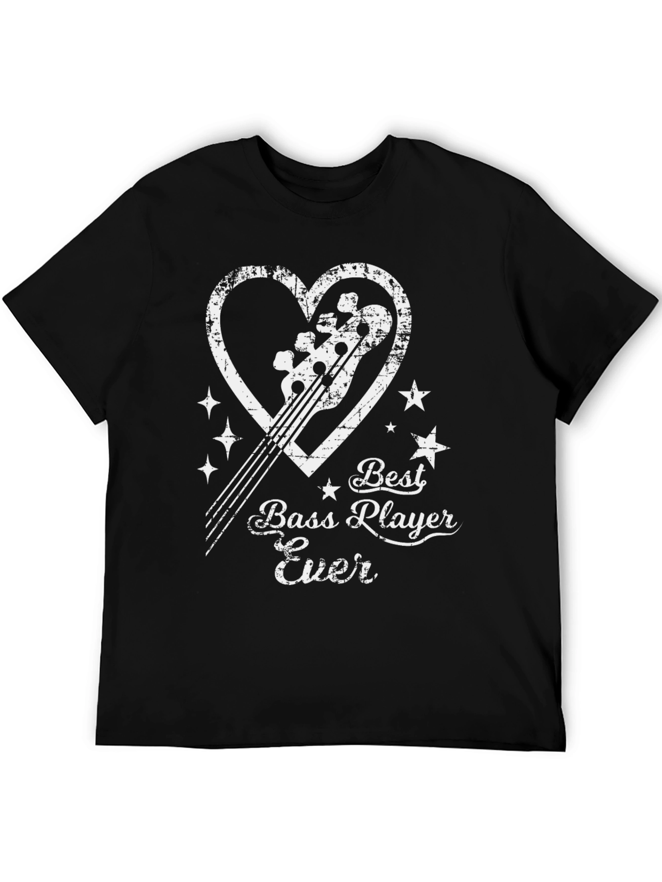 Black Best Bass Player Ever T-Shirt - Musician Gift view 5