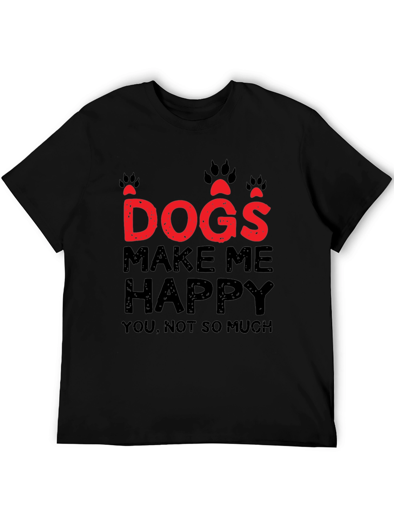 Black Dogs Make Me Happy Graphic T-Shirt view 5