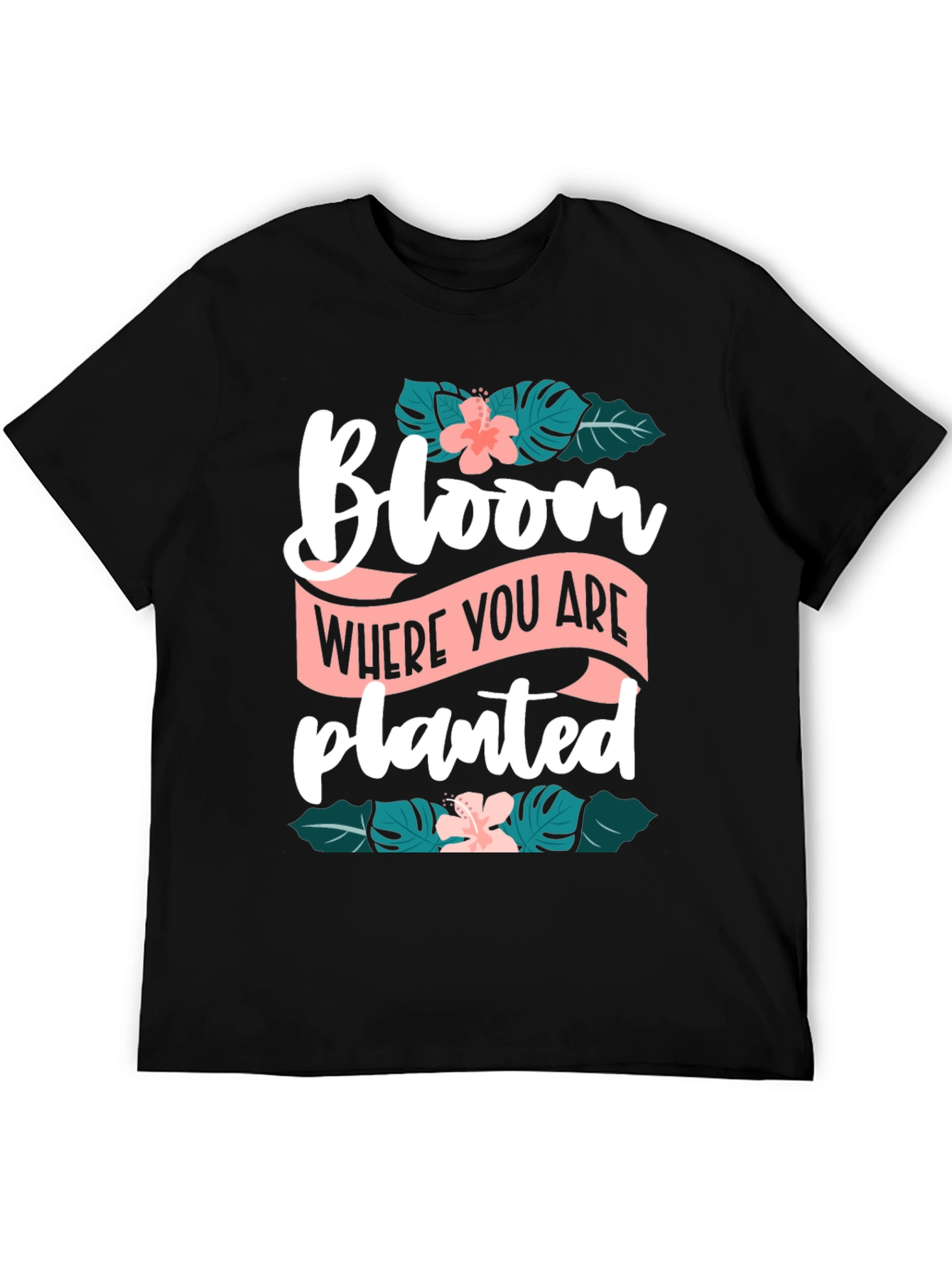 Black Bloom Where You Are Planted Graphic Tee view 5