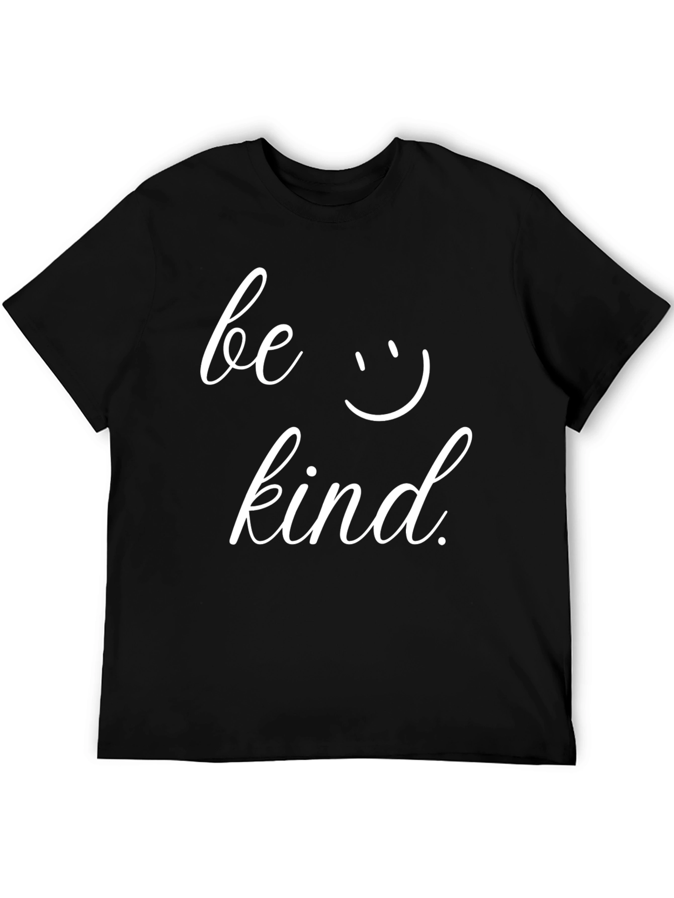 Black Be Kind Graphic Tee - Black Cotton T-Shirt view 5