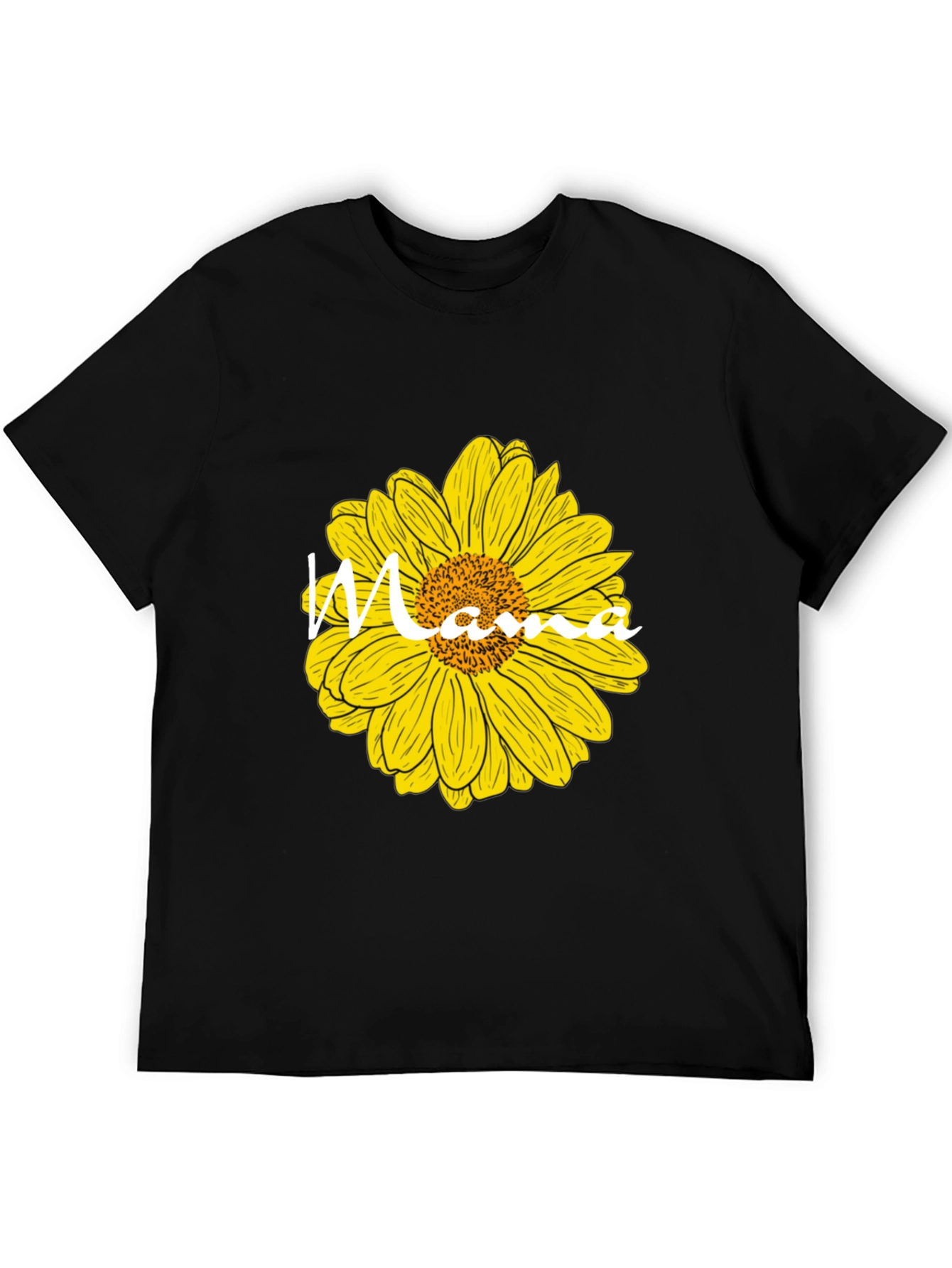 Black Mama Sunflower Graphic Tee - Black view 5