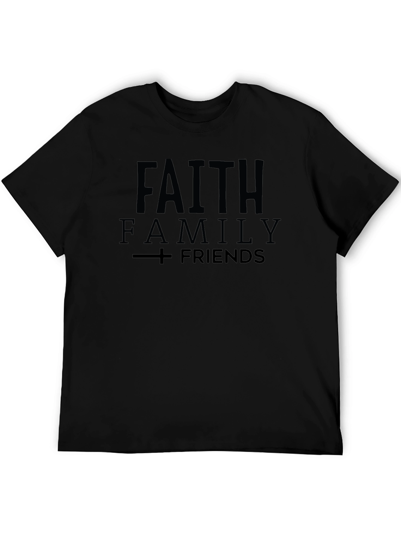 Black Faith Family Friends Graphic Tee - Black T-Shirt view 5