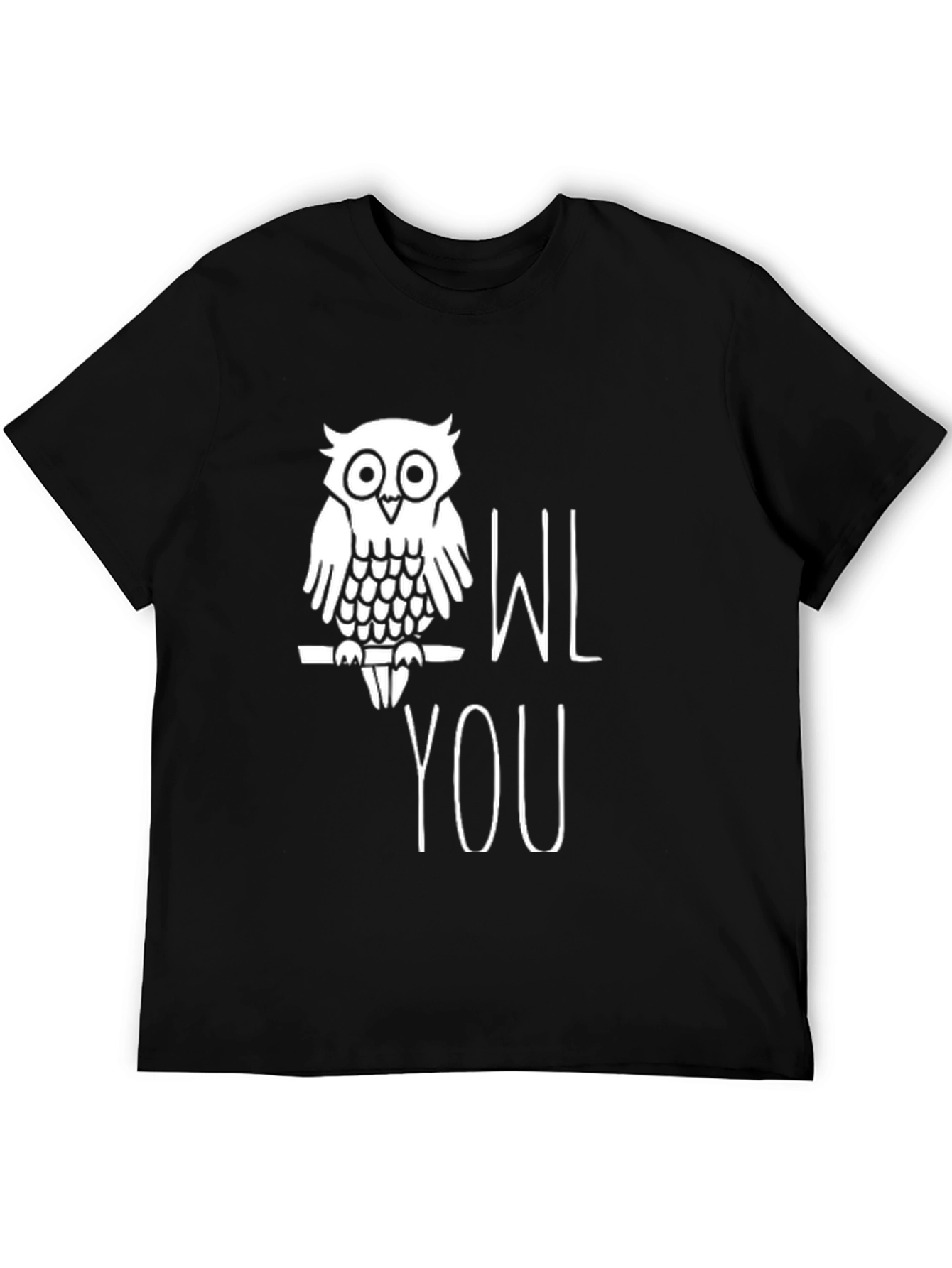 Black Owl You Love T-Shirt - Funny Graphic Tee view 5