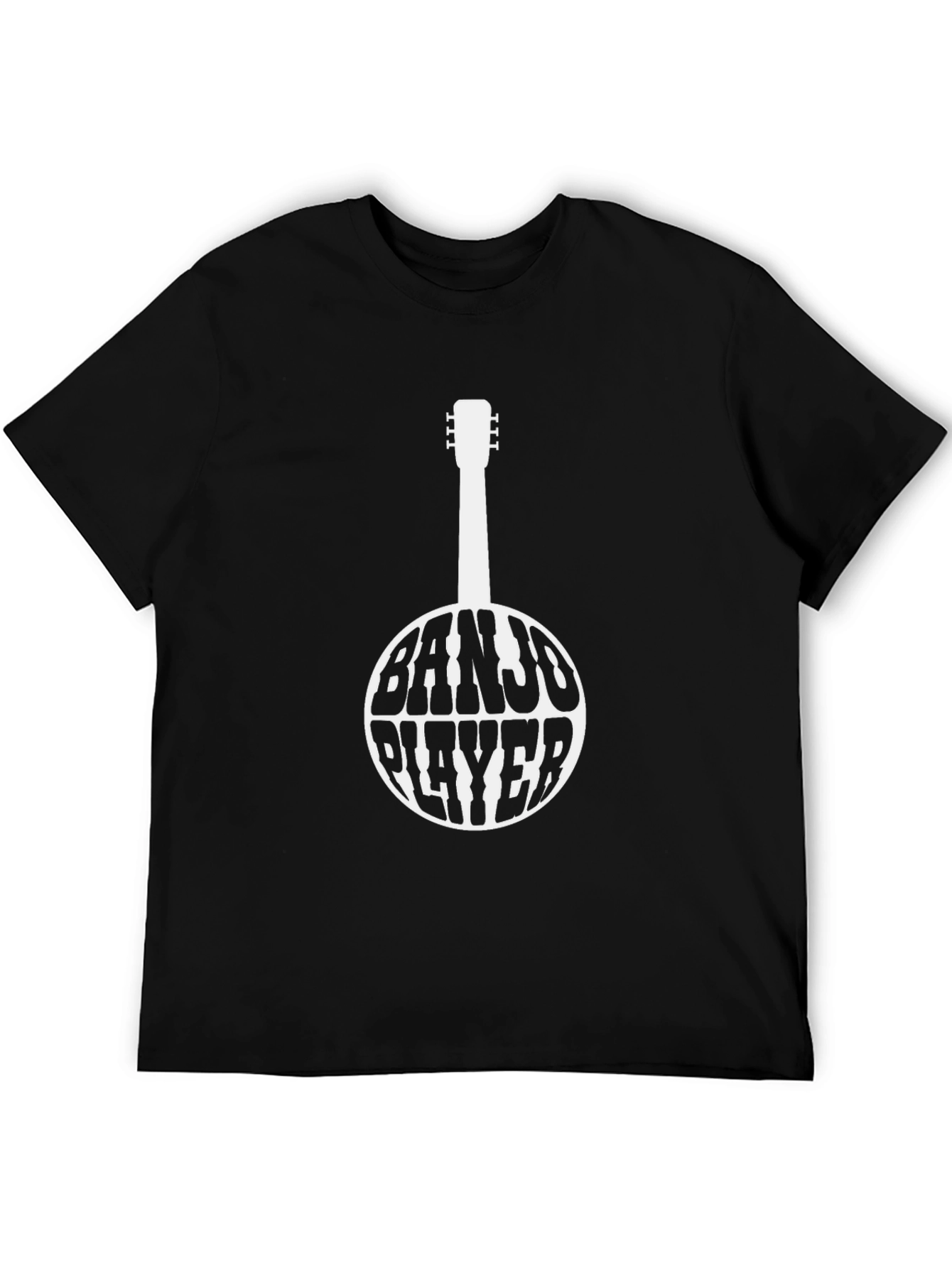 Black Banjo Player Graphic Tee - Black view 5