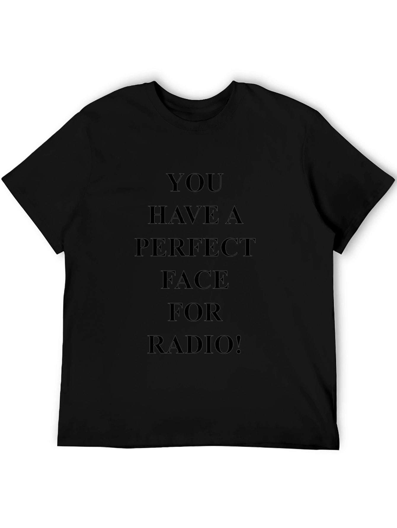 Black Perfect Face for Radio Graphic Tee view 5