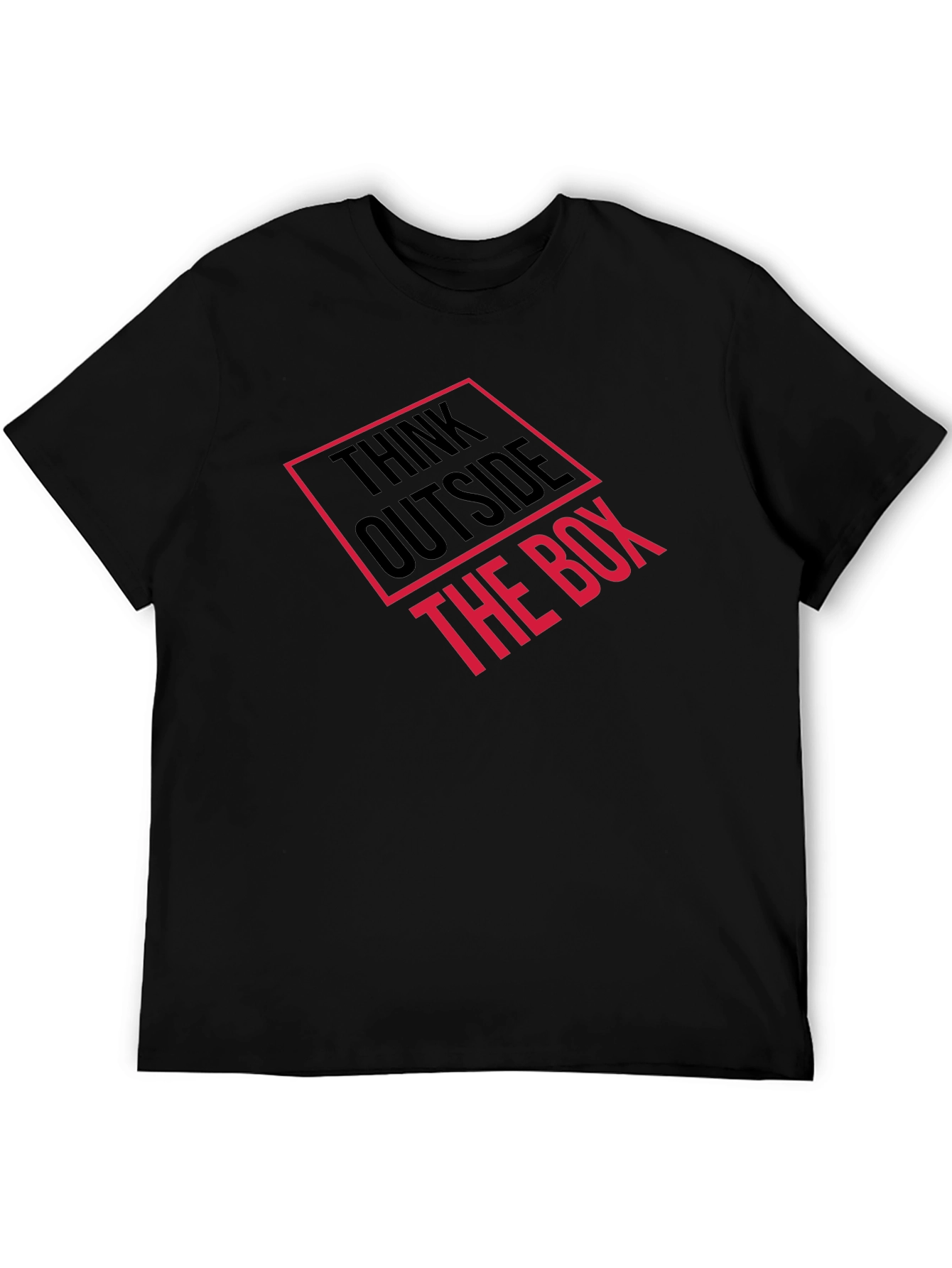 Black Think Outside the Box Graphic Tee - Black view 5