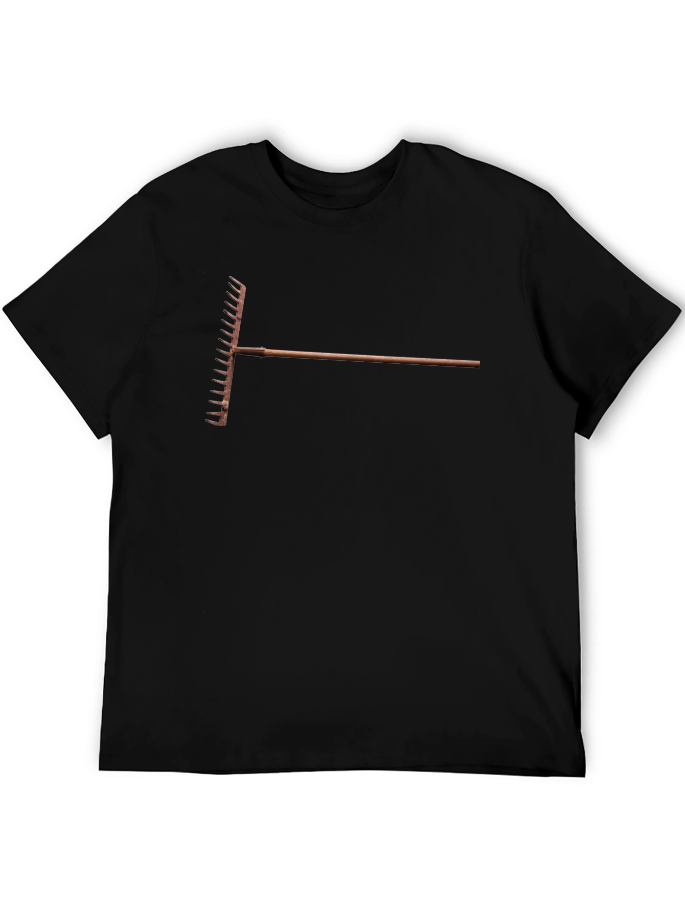 Black Rake Graphic T-Shirt - Unique Design, Casual Wear view 5