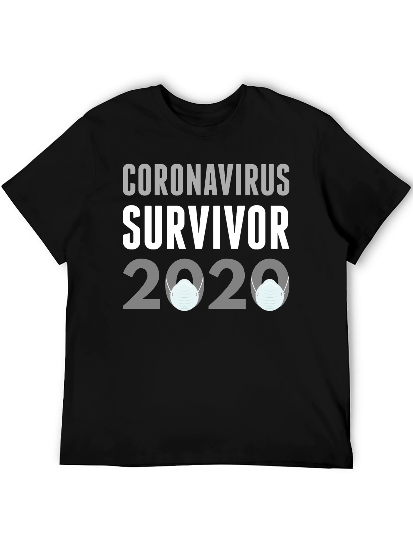 Black Coronavirus Survivor 2020 T-Shirt view 5