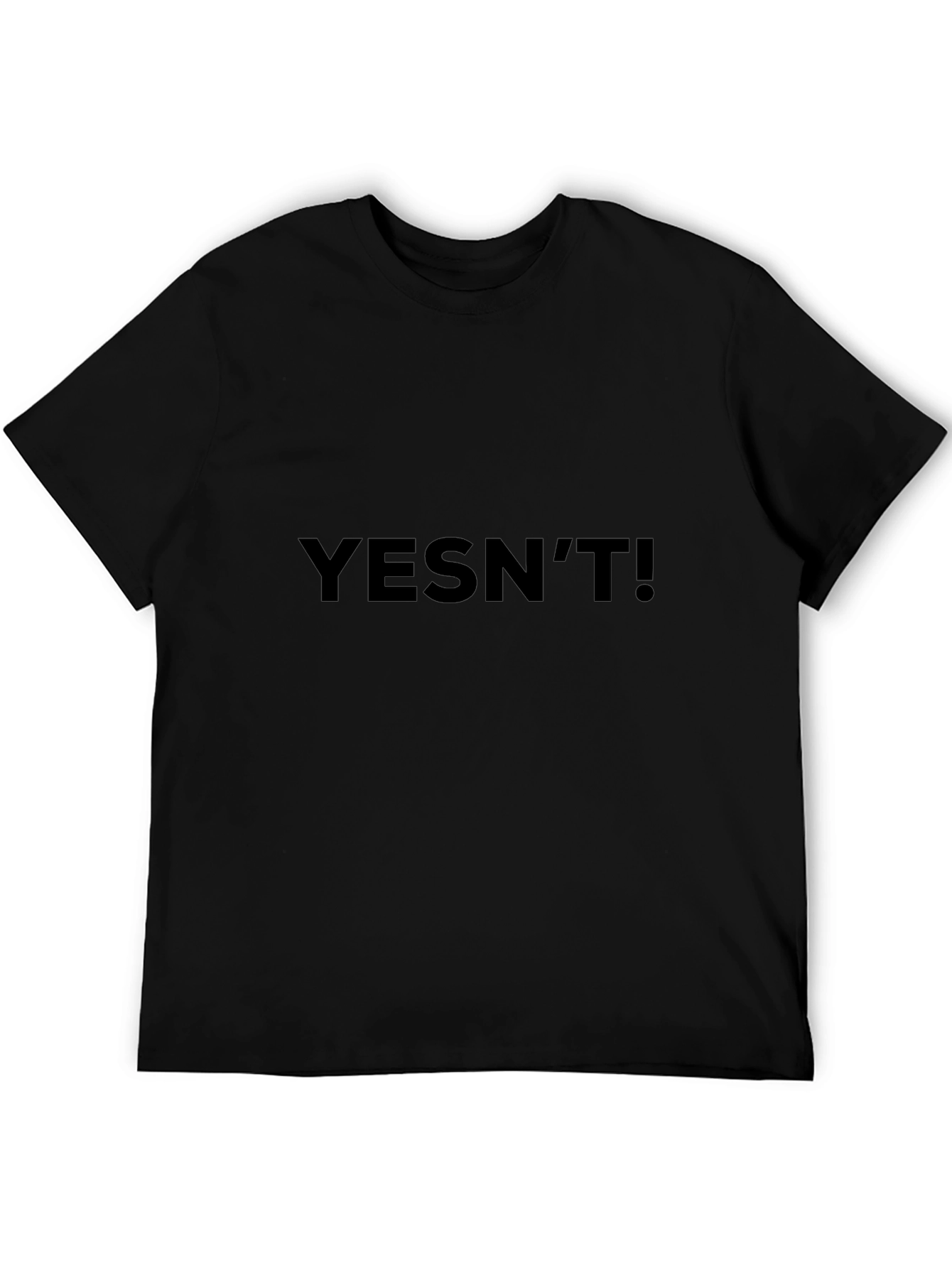 Black YESN'T! Black Graphic Tee - Casual Style view 5