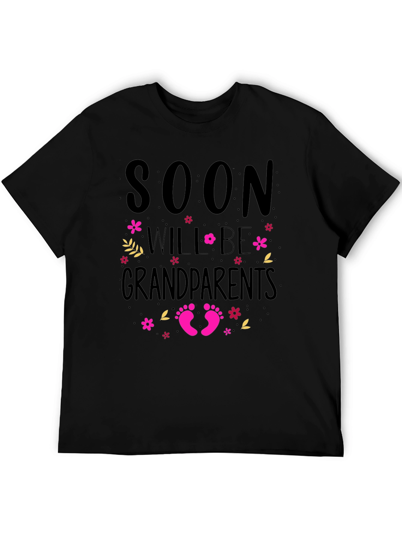 Black Soon to be Grandparents T-Shirt view 5