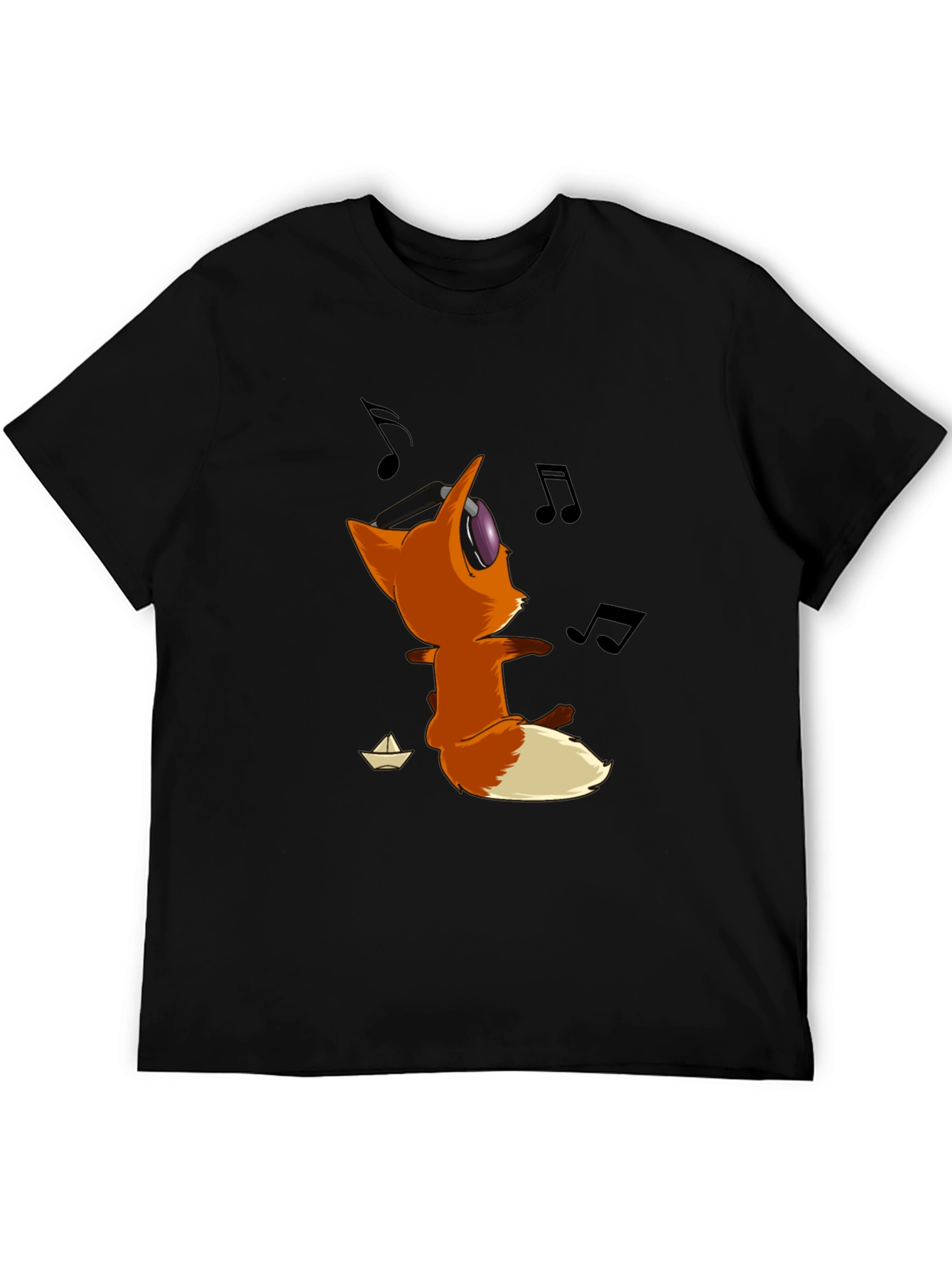 Black Cartoon Fox T-Shirt - Fun & Stylish Tee view 5