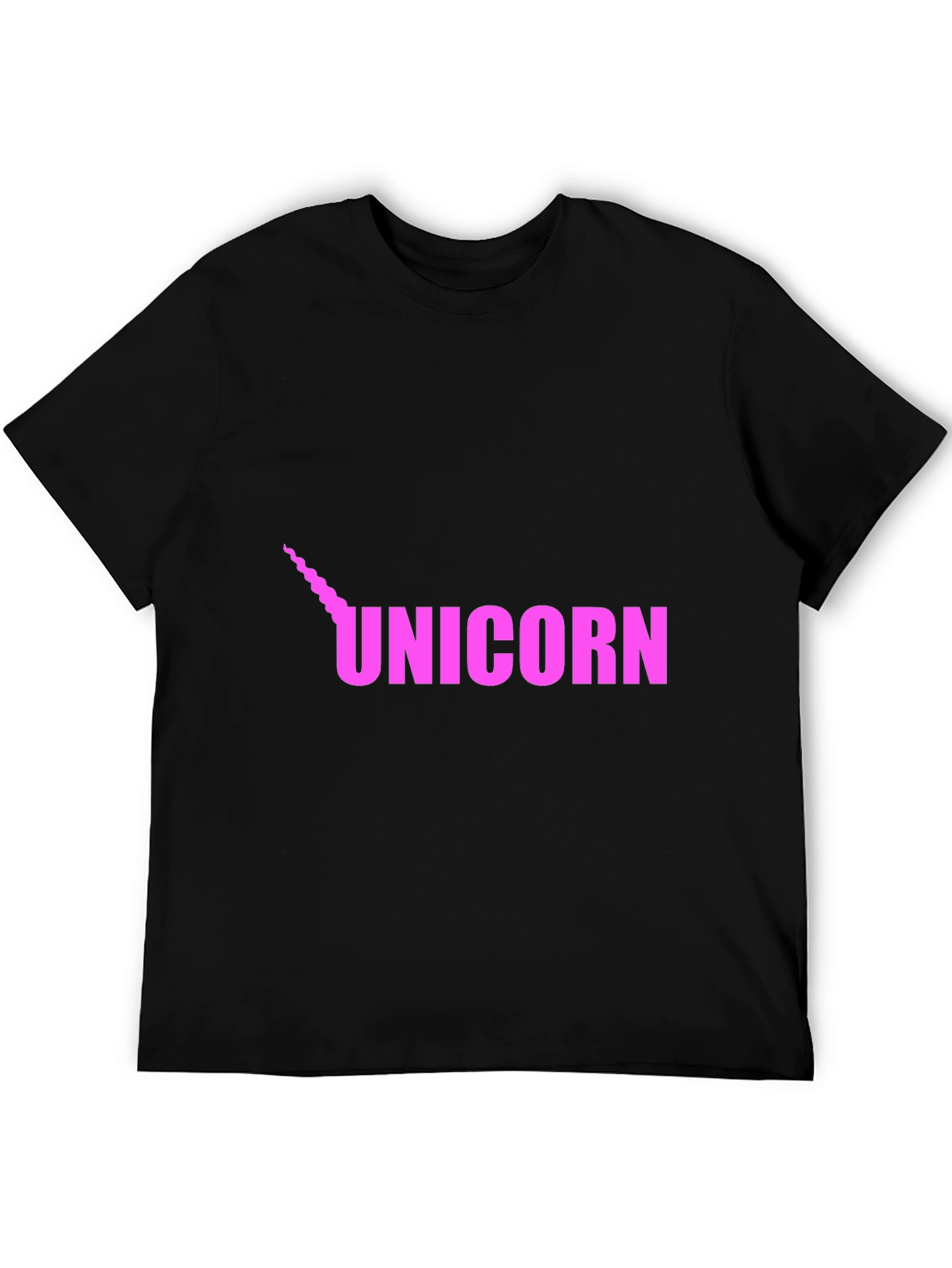 Black Unicorn Graphic Tee - Pink on Black view 5