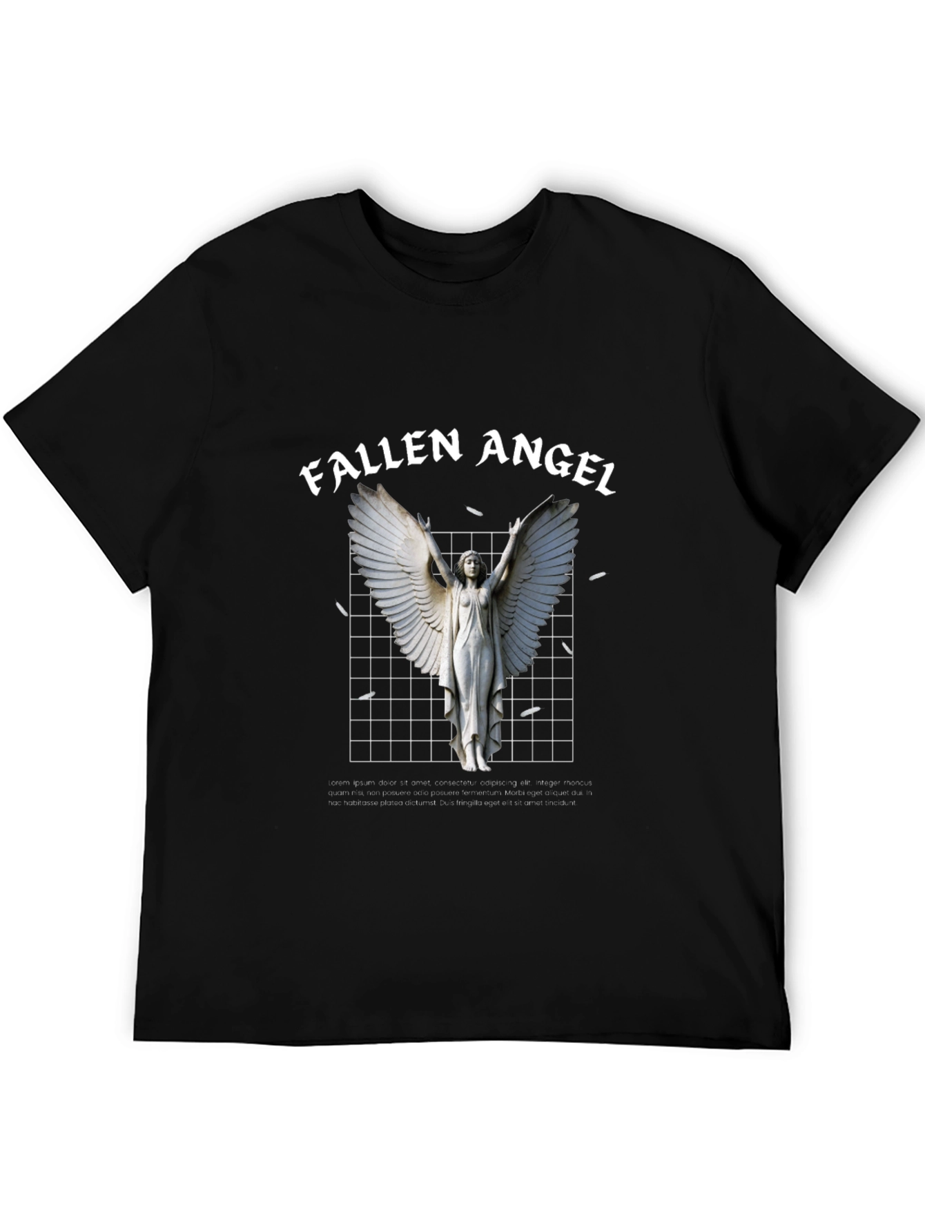 Black Fallen Angel Graphic T-Shirt view 5