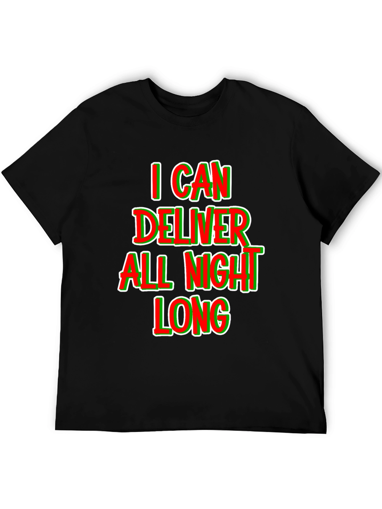 Black I Can Deliver All Night Long T-Shirt view 5